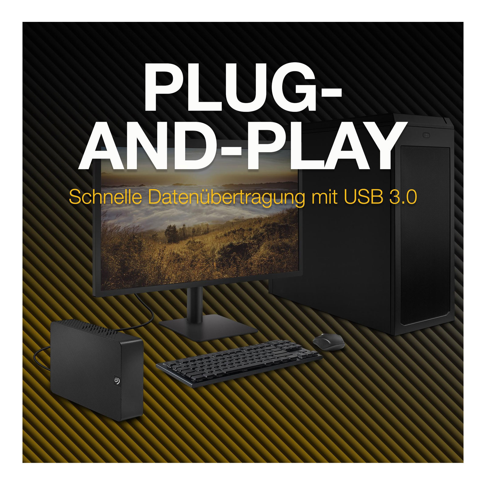 Seagate Expansion Desktop 6 TB Externe HDD-Festplatte