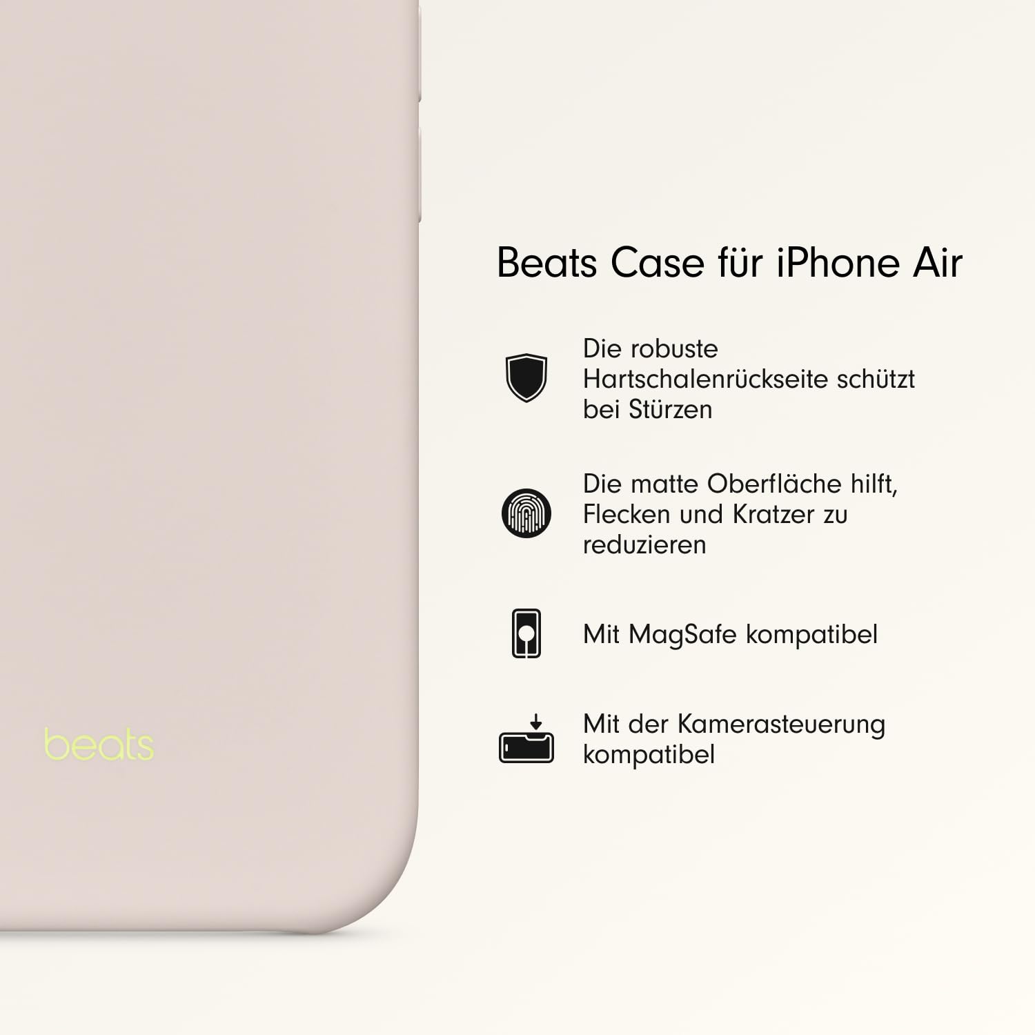 Beats iPhone Air Case mit MagSafe und Kamerasteuerung, Schutzhülle