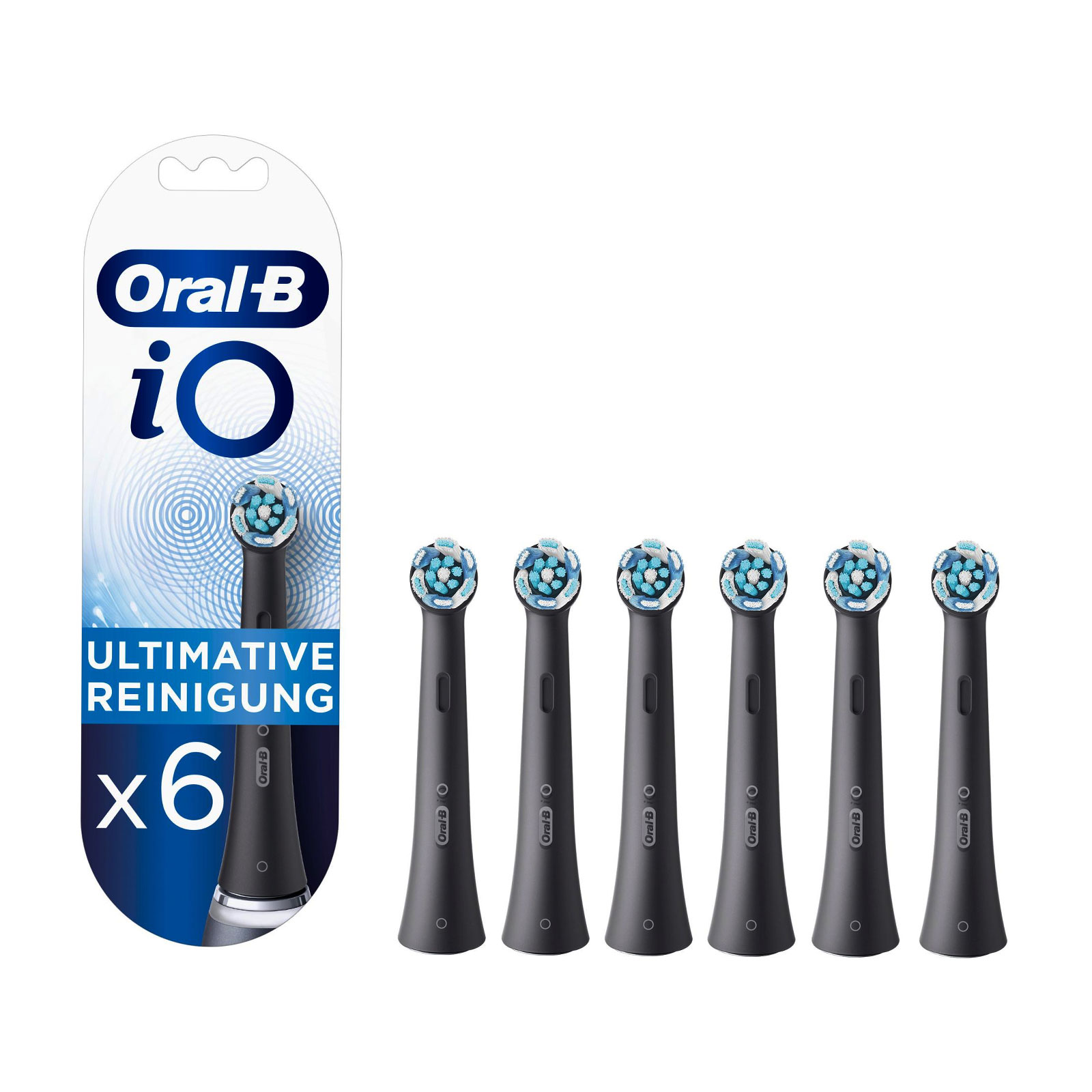 Oral-B Aufsteckbürsten iO Black Ultimative Reinigung, 6 Stück