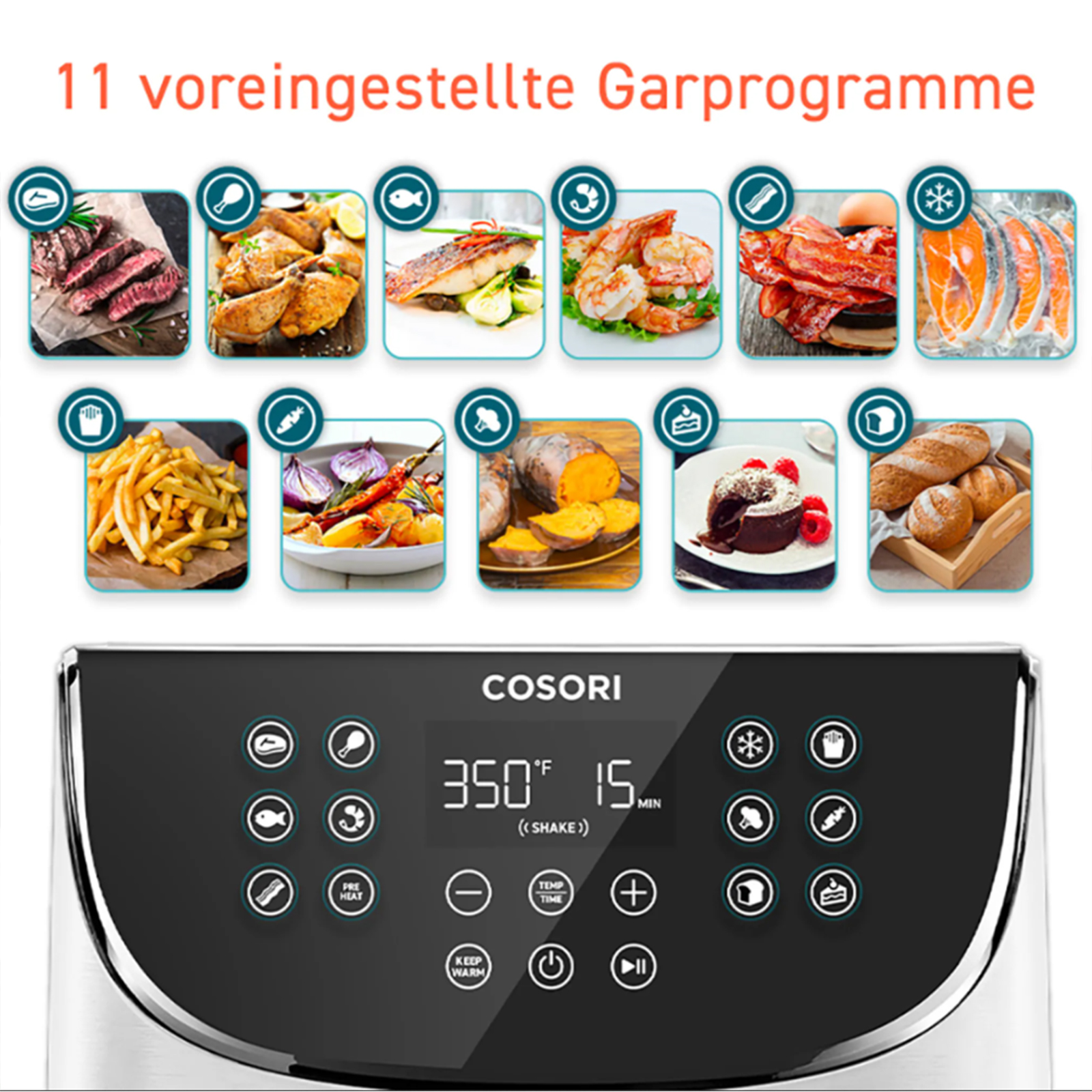 Cosori CP158-AF-RXW Weiß Heißluftfritteuse