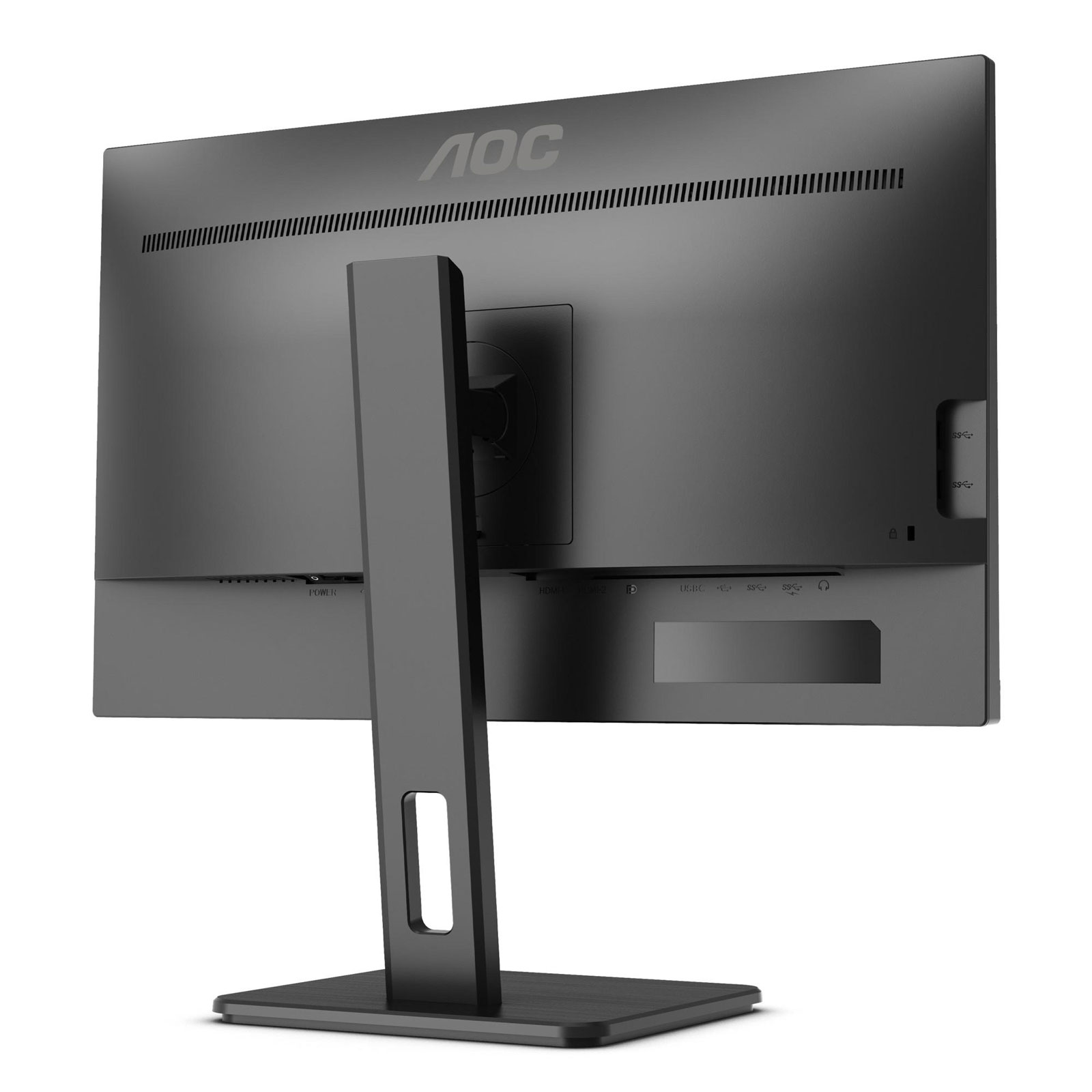 AOC Monitor P2 24P2Q, Schwarz, 23,8 Zoll, Full HD, IPS, 75 Hz, 4 ms (USB, HDMI, DisplayPort, VGA, DVI, höhenverstellbar, neigbar, schwenkbar, Pivot, AdaptiveSync)