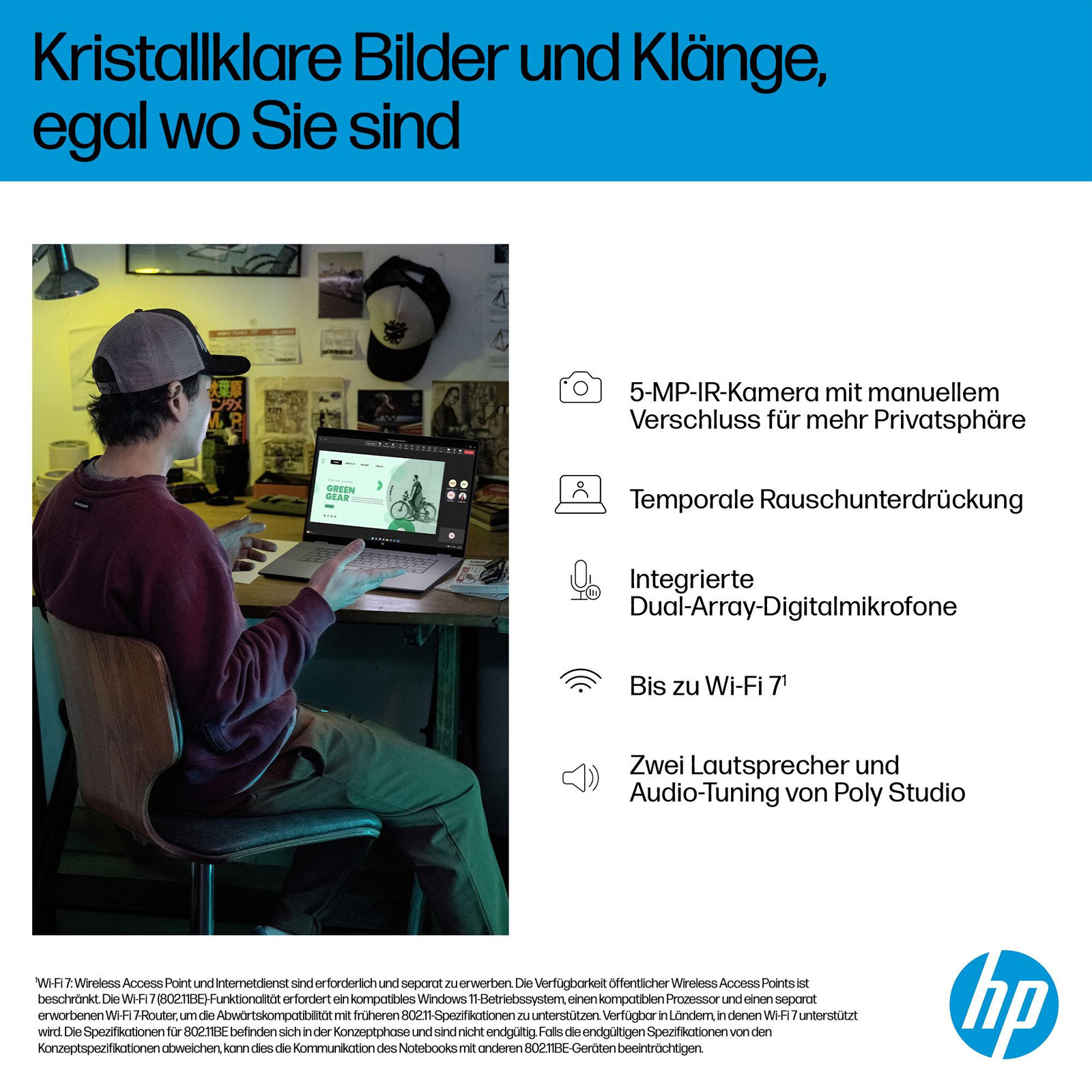 HP OmniBook X FlipNGAI 16-ar0653ng, 16 Zoll, Touch, 2K, IPS, AMD Ryzen AI 5 340, 16 GB, 1 TB M.2 SSD (Meteorsilber)