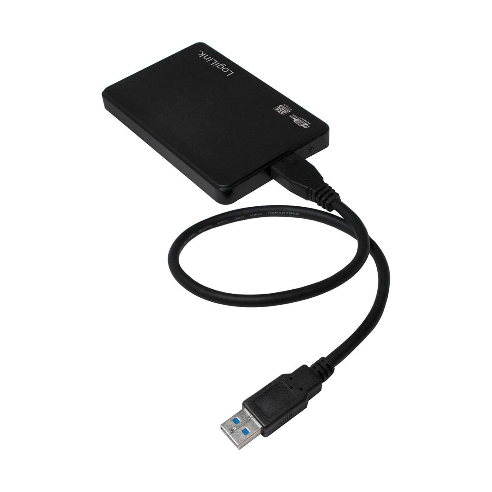 LogiLink UA0256 schwarz Festplattengehäuse (2,5 Zoll, SATA, USB 3.0, bis zu 6,35 cm)