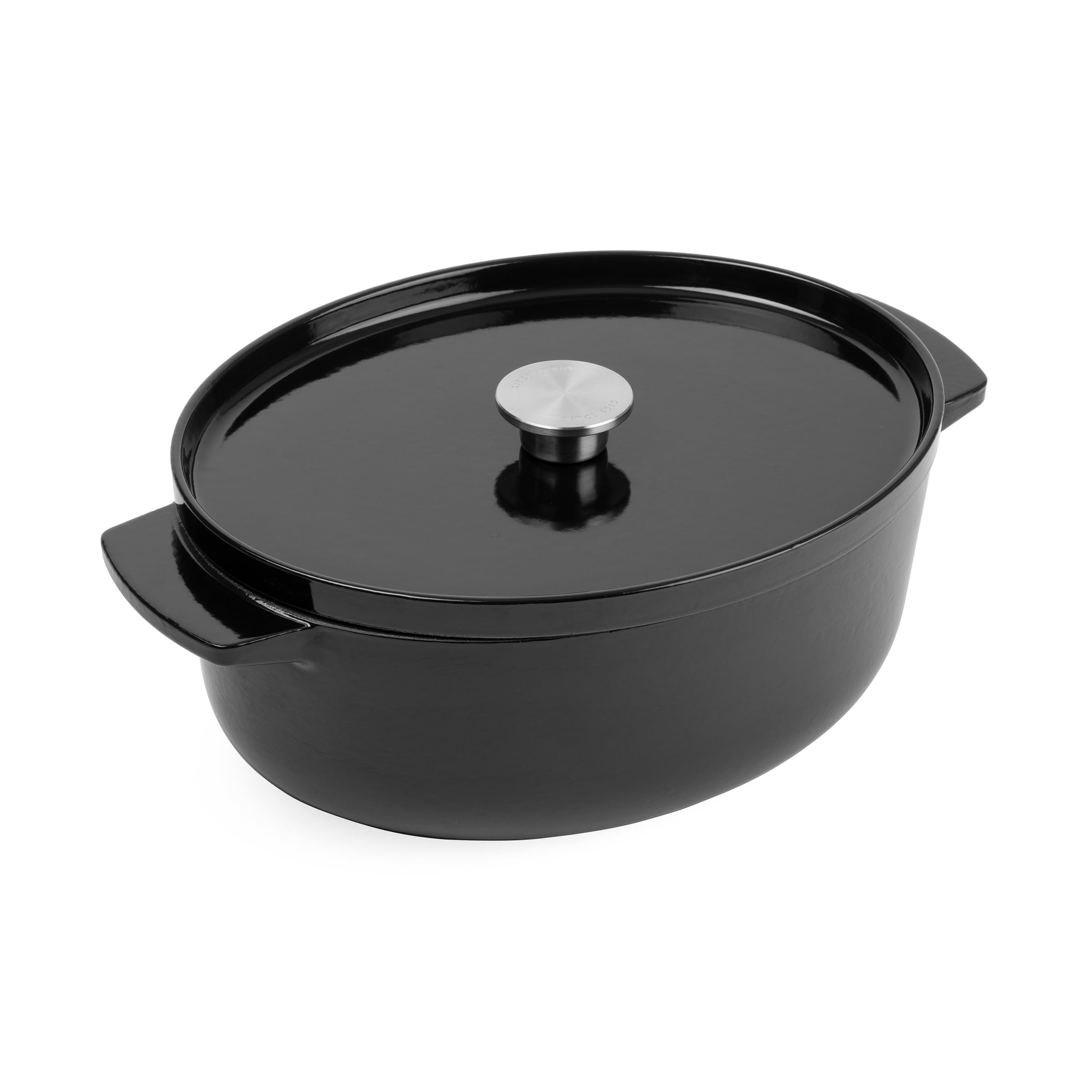 KitchenAid CC006064-001 Bräter mit Deckel Oval 30cm Schwarz