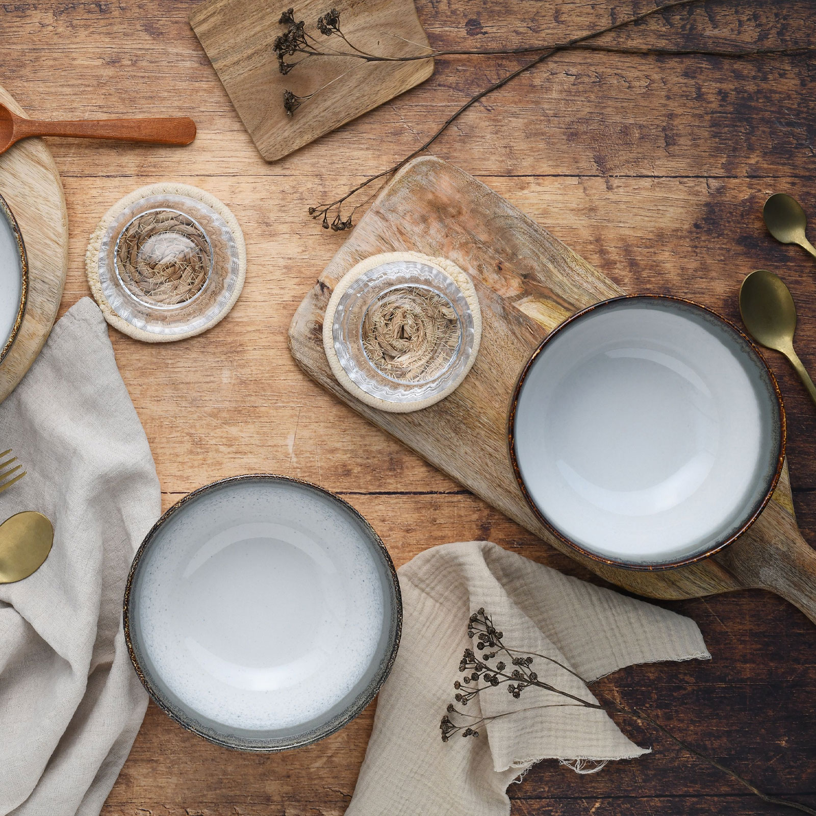 CreaTable Cascade 21686 Buddha Bowl Set, 4-teilig