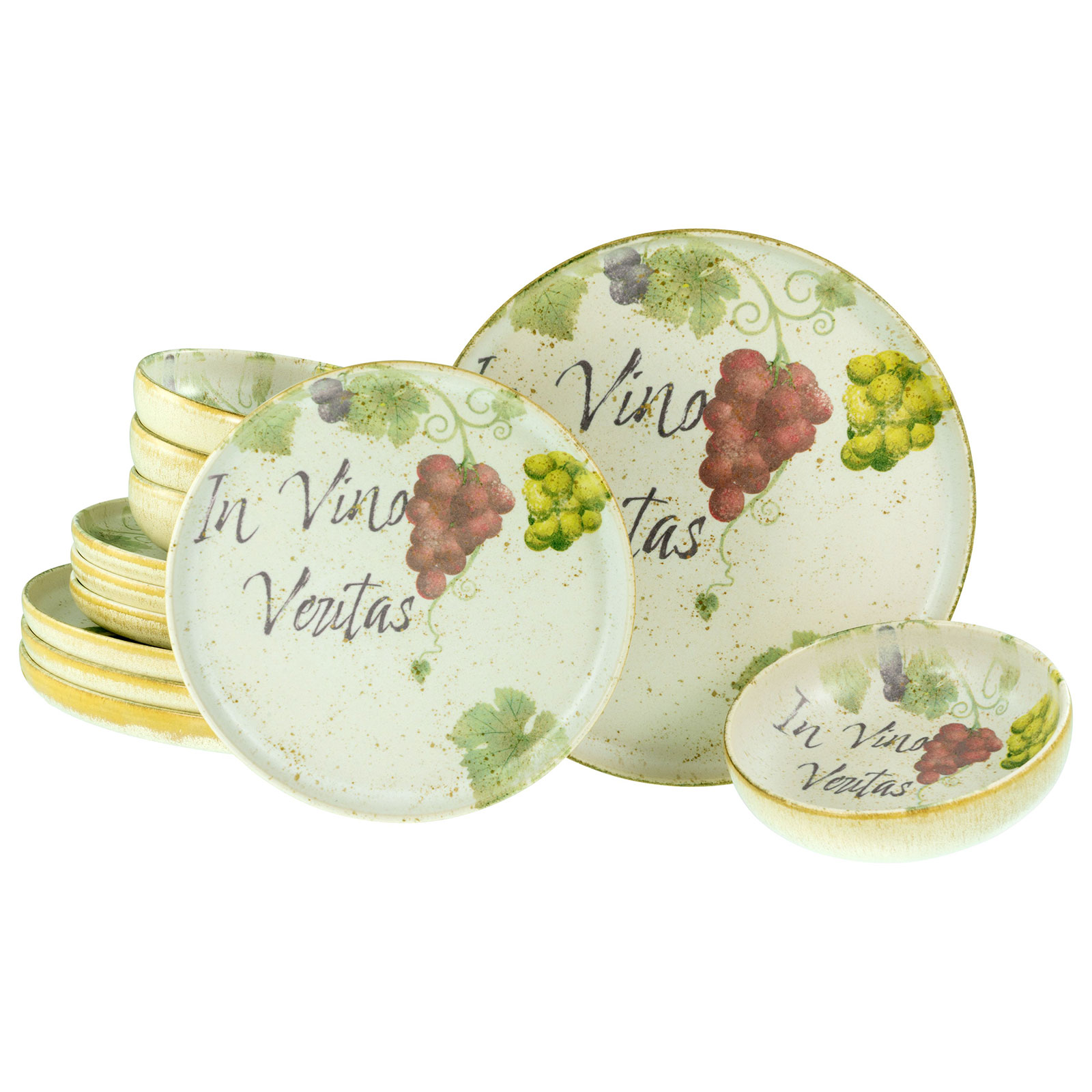 CreaTable 24222 Uno In Vino Veritas, Tellerset 12-teilig