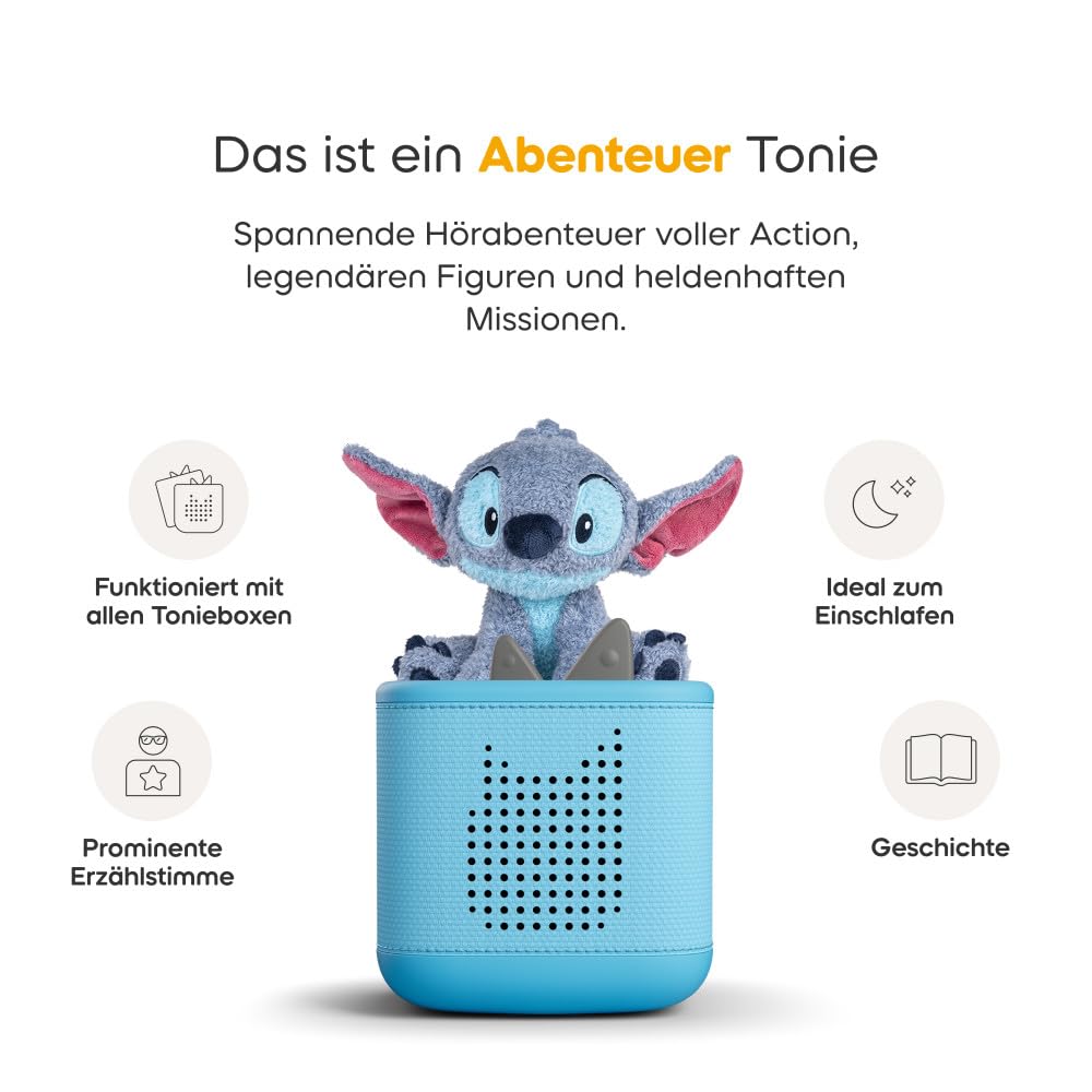 tonies Cuddle Toniebox, Disney Lilo & Stitch – Cuddle Stitch, Plüsch-Hörfigur