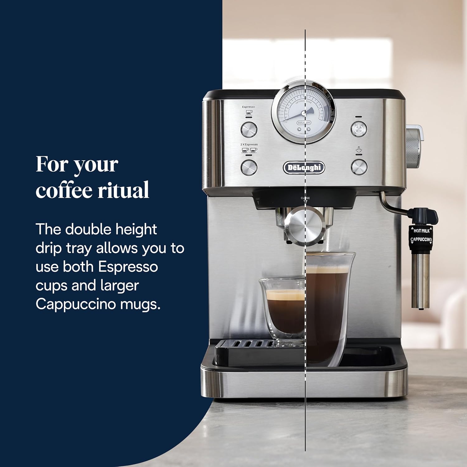 De'Longhi EM450.M Linea Classic Siebträger-Espressomaschine