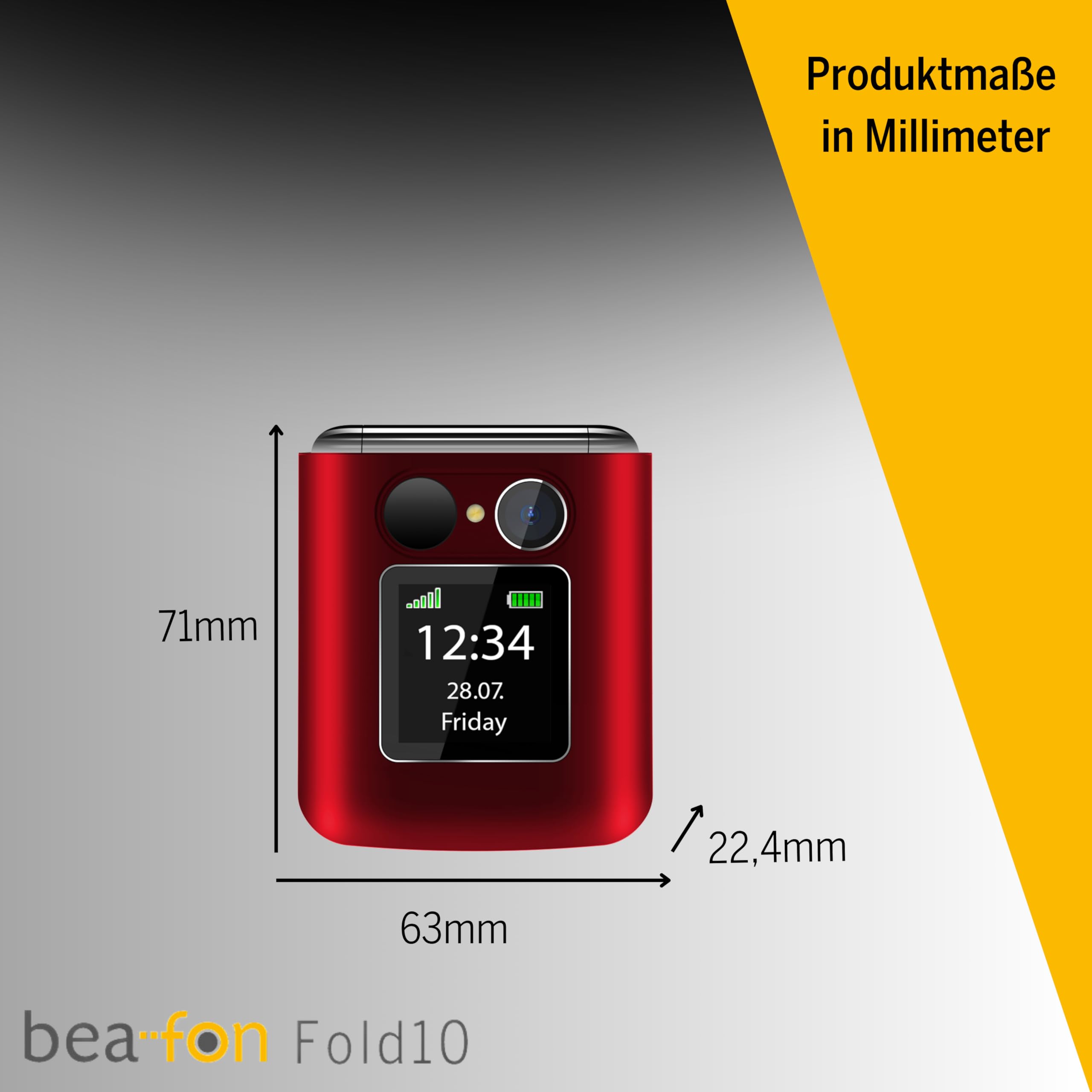 Beafon, silverline, Fold10, Klapphandy