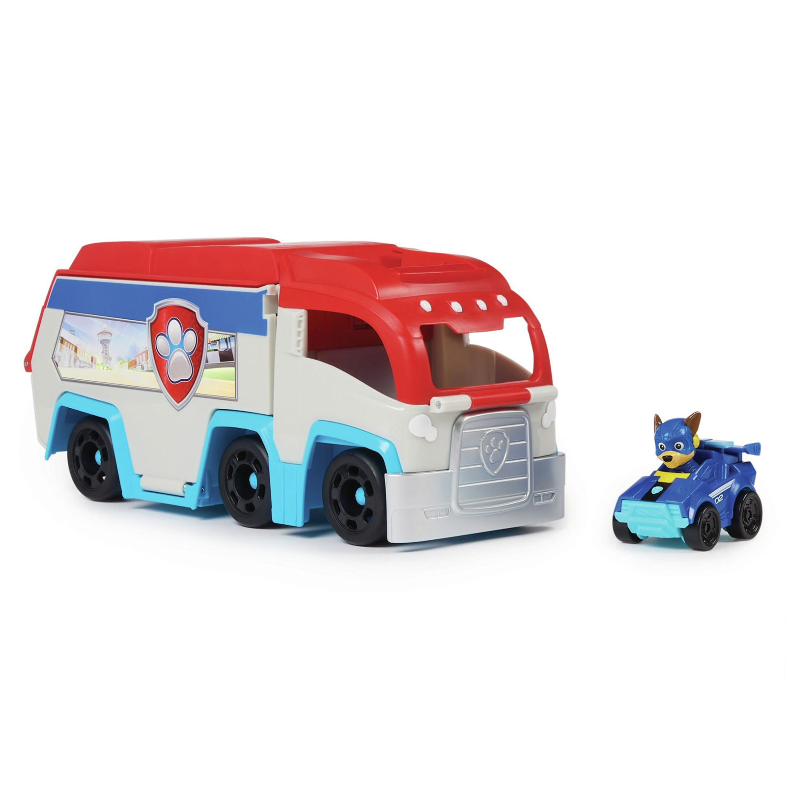 Paw Patrol Der Mighty Kinofilm, Pup Squad Patroller Teamfahrzeug mit Chase-Spielzeugauto Spielzeugauto