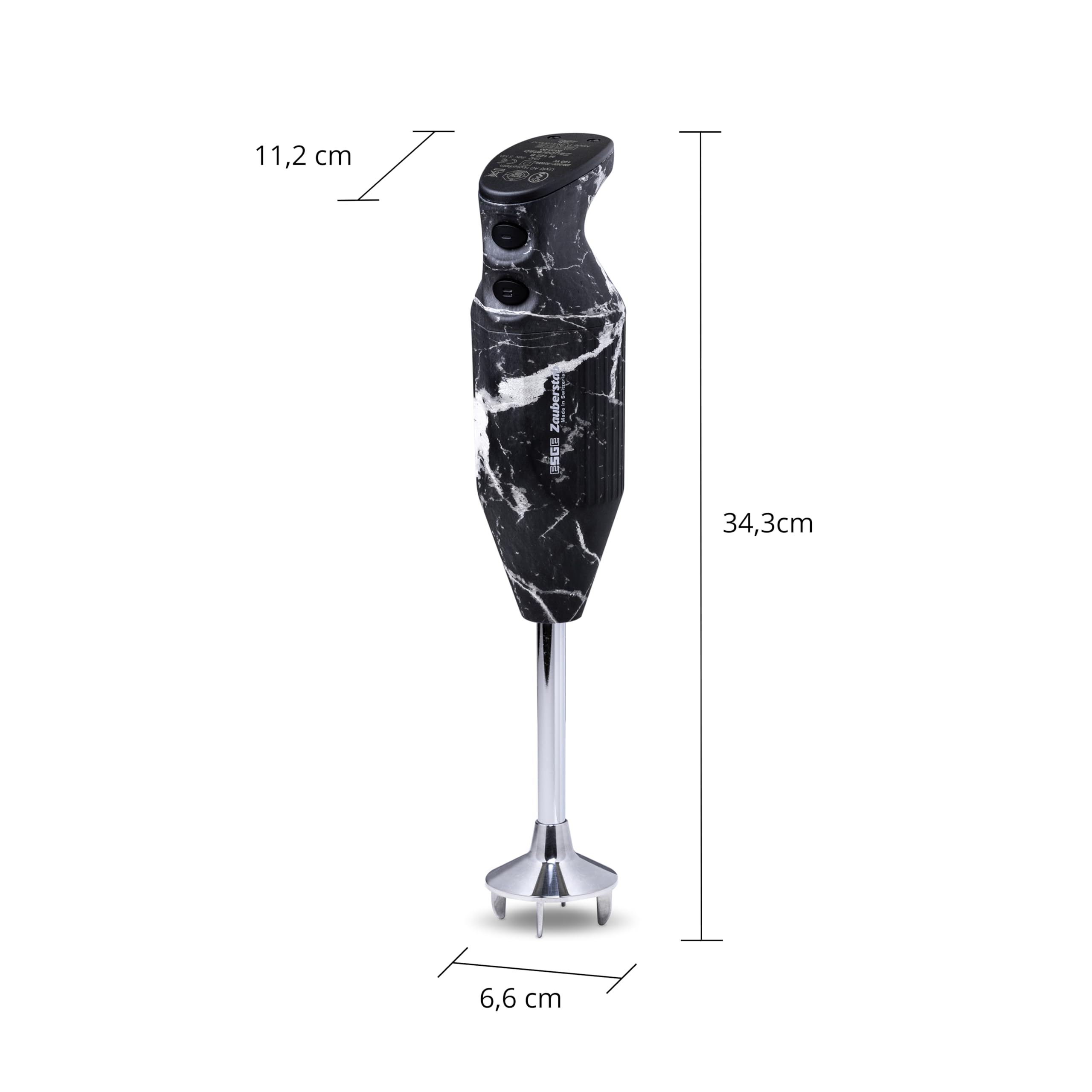 ESGE-Zauberstab 91012 Design Edition Marmor-Schwarz – Stabmixer