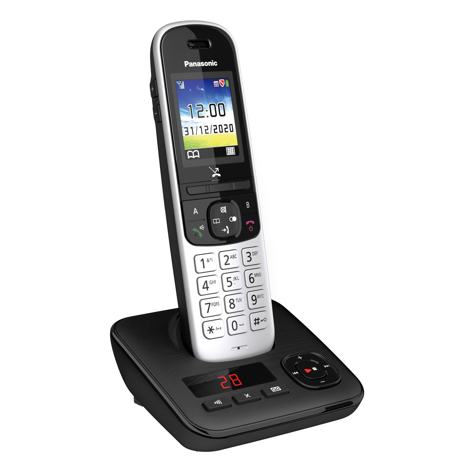 Panasonic KX-TGH 720 GS GG Schnurloses-Telefon mit Anrufbeantworter