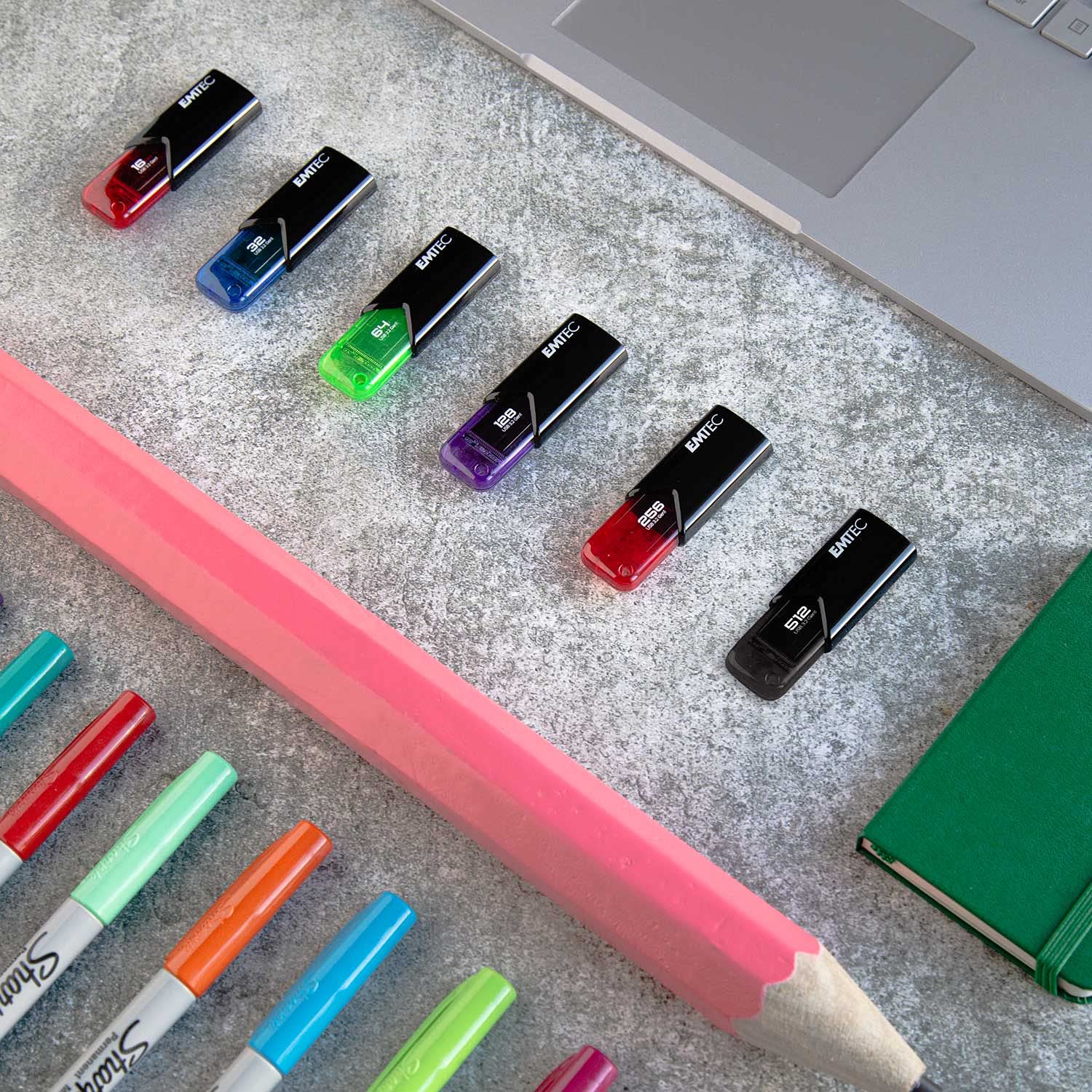 Emtec Click Easy B110 USB-Stick (3.2), 64 GB, Grün