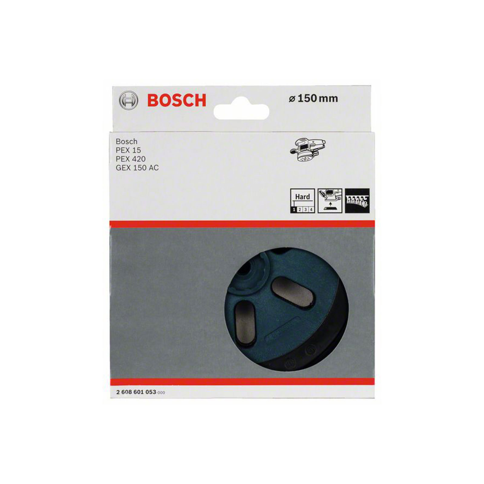 Bosch Professional Schleifteller hart, 150 mm, fuer GEX 150 AC Professional, PEX 15 AE