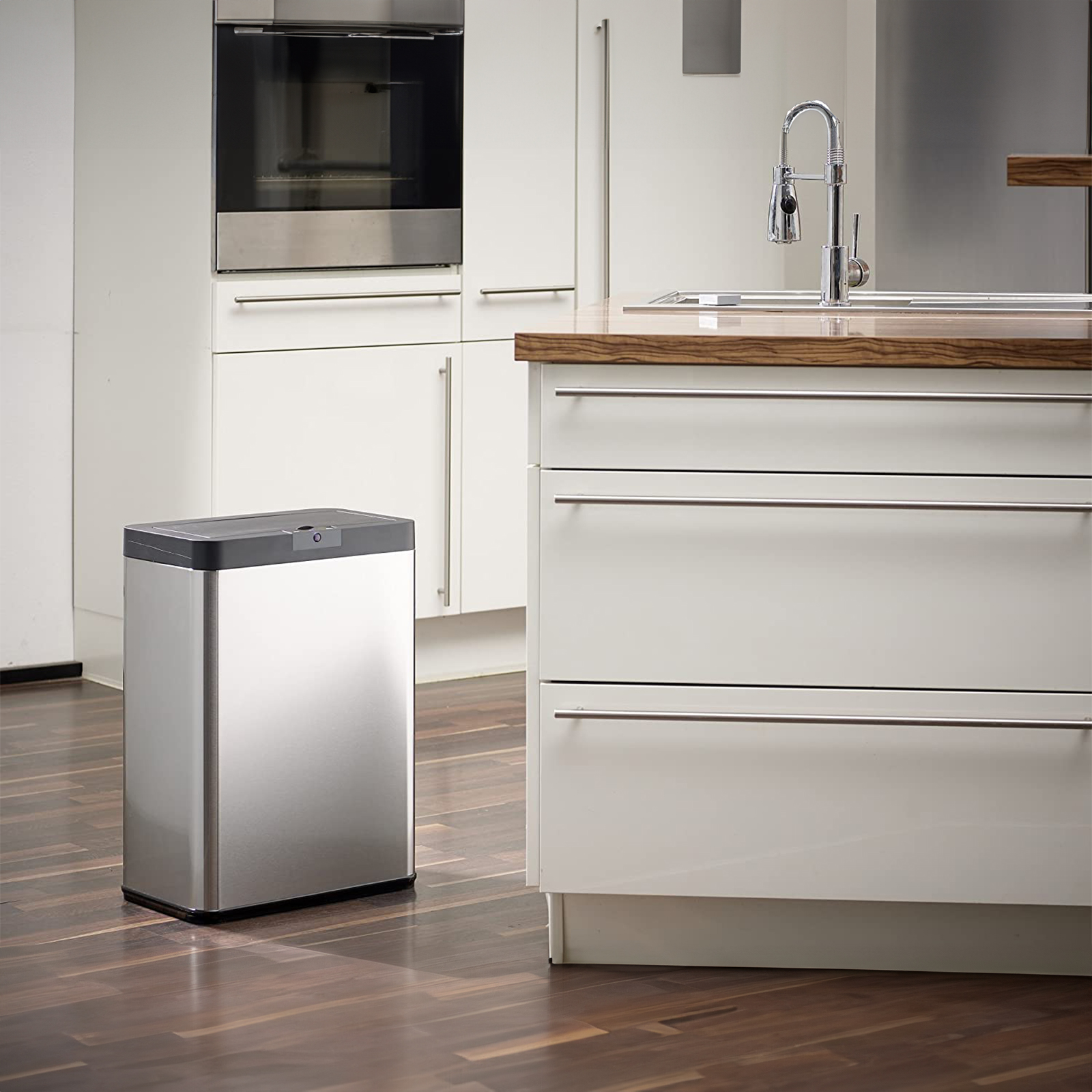 Echtwerk Abfalleimer mit Sensor 48L SQUARE - Inox Brushed