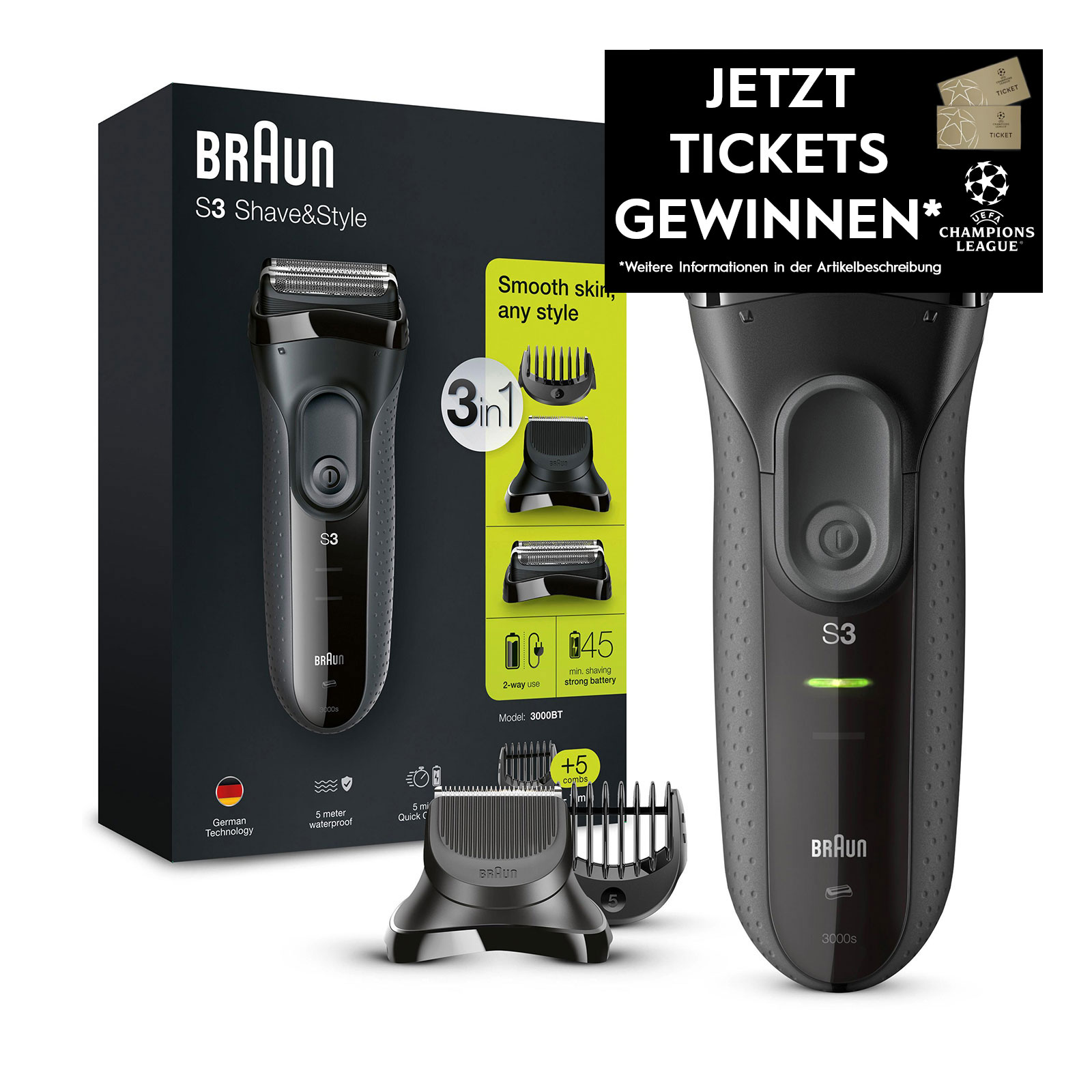 Braun Herrenrasierer Series 3 3000BT