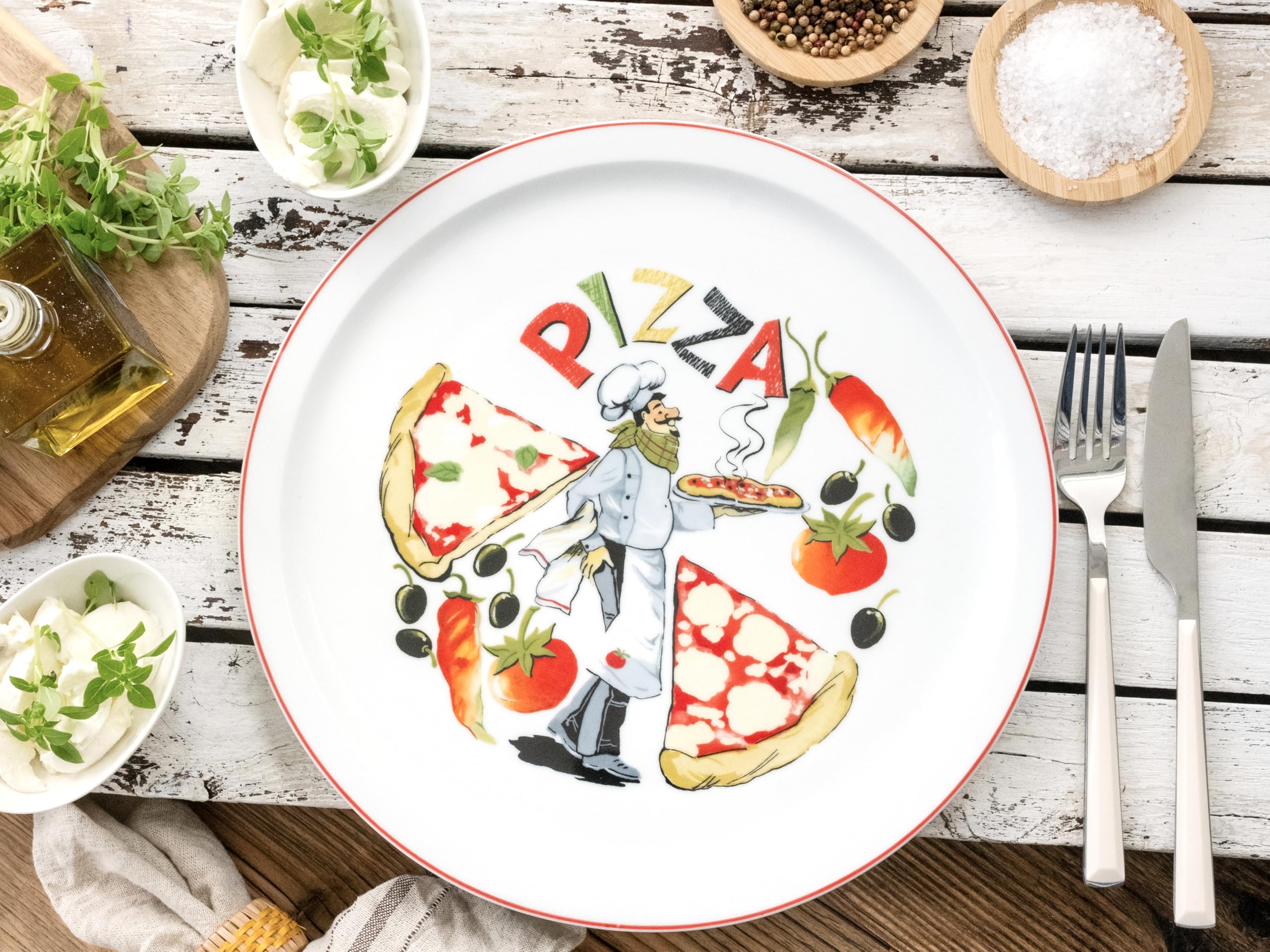 Creatable 24441 Pizzateller Serie Milano- Luigi 4-tlg. 4 Personen