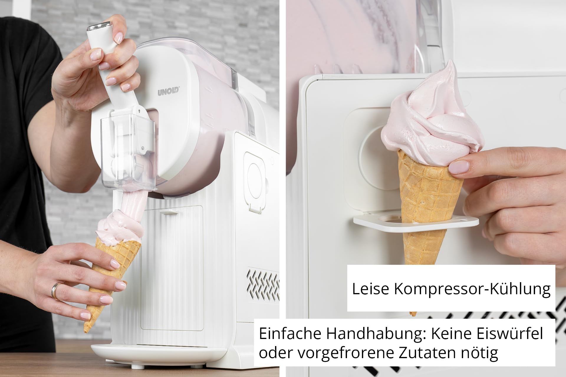 UNOLD Sofia 48960 2in1 Cremefarben Slush - und Softeismaschine