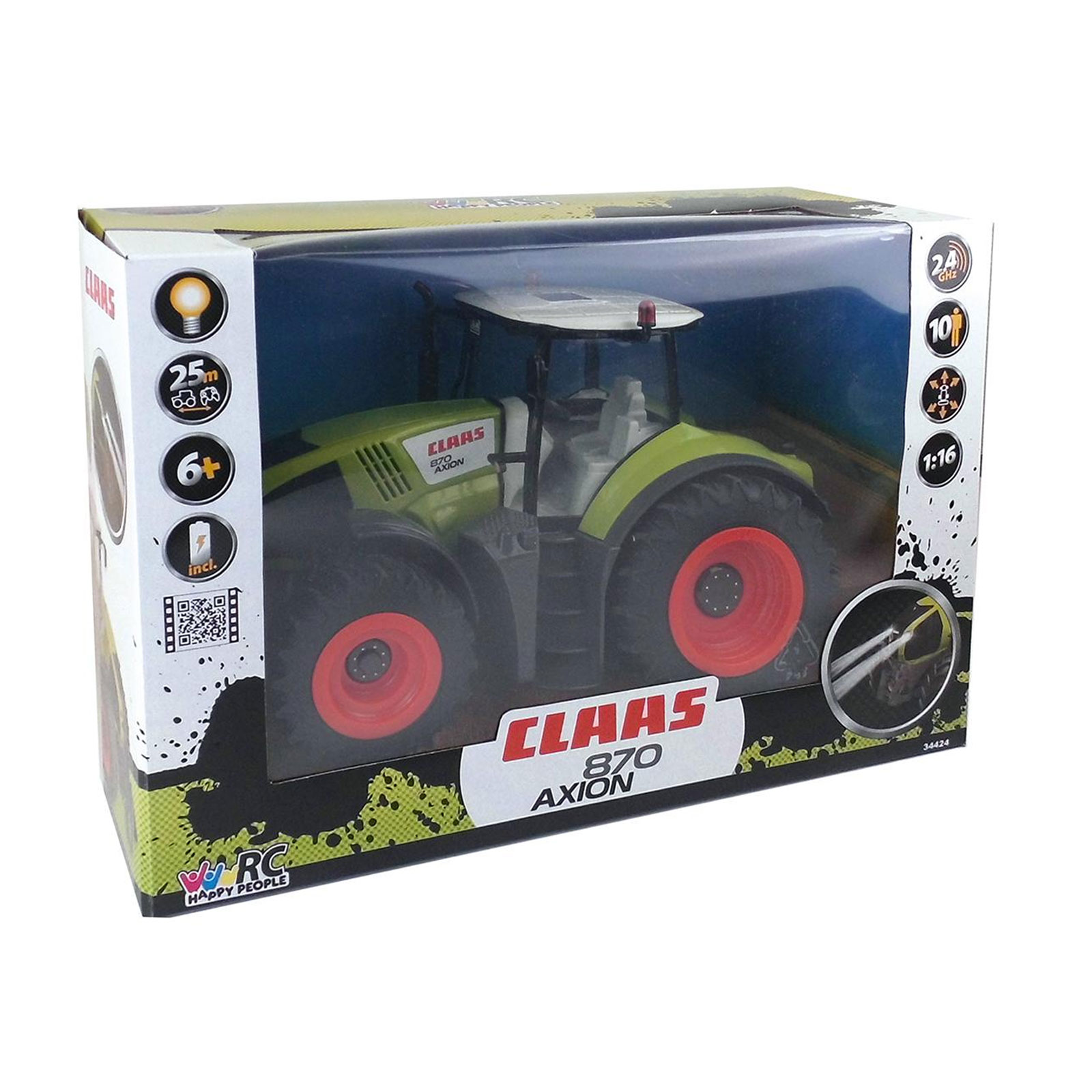 Happy People RC Claas Axion 870 Ferngesteuerter Traktor mit Licht