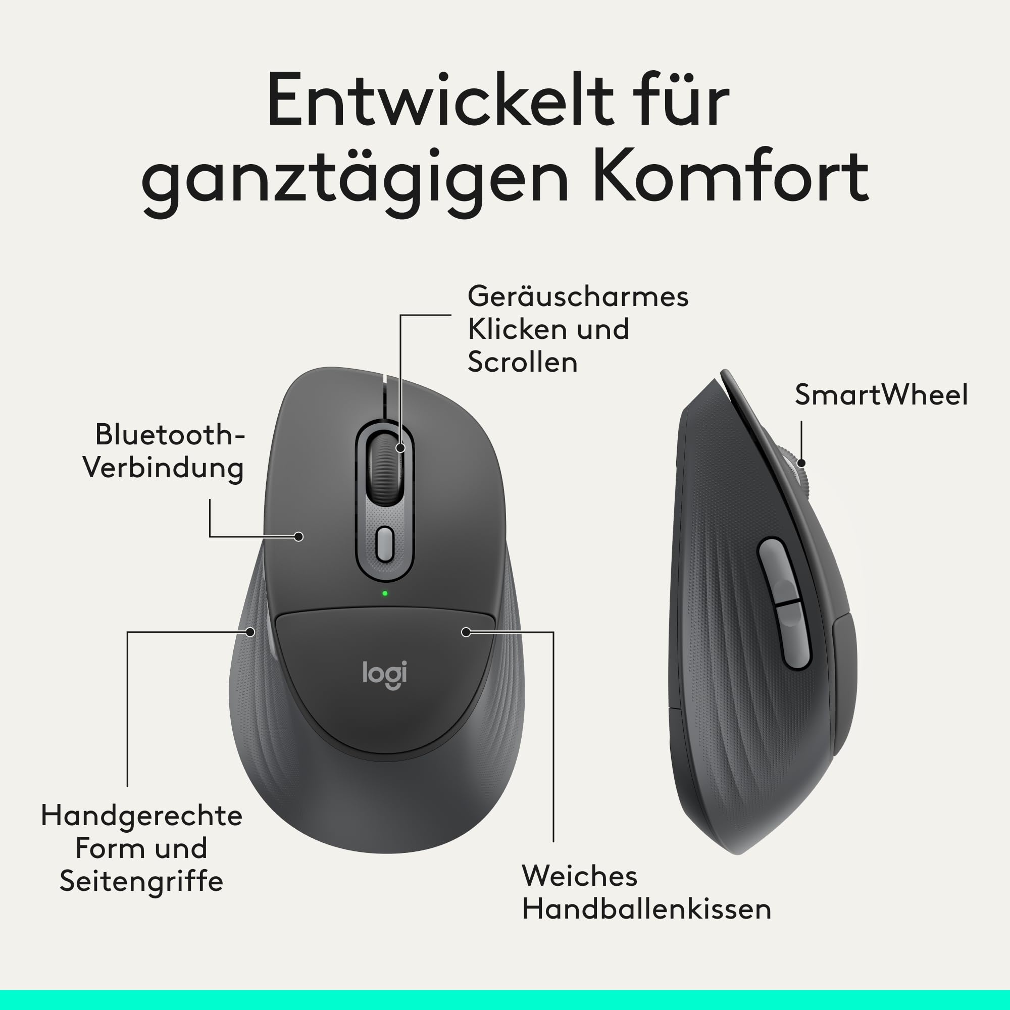 Logitech Signature Comfort Plus Combo MK880, kabelloses Tastatur-Maus-Set