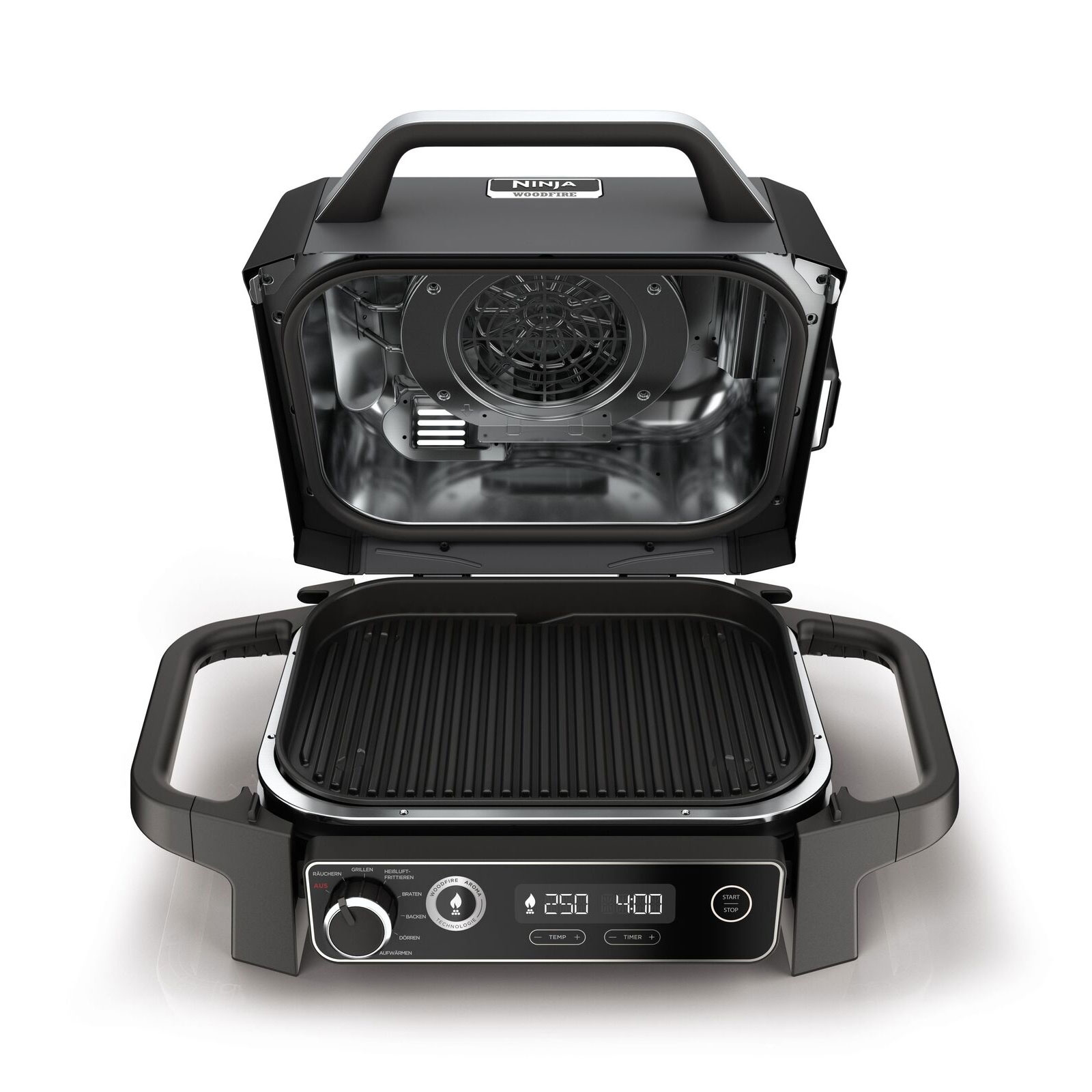 Ninja OG701DE Woodfire Outdoor Tischgrill + Grillständer