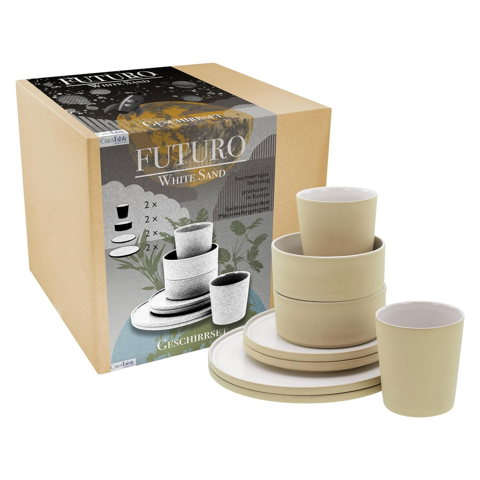 CreaTable Futuro 21533 Kombiservice Set, 8-teilig