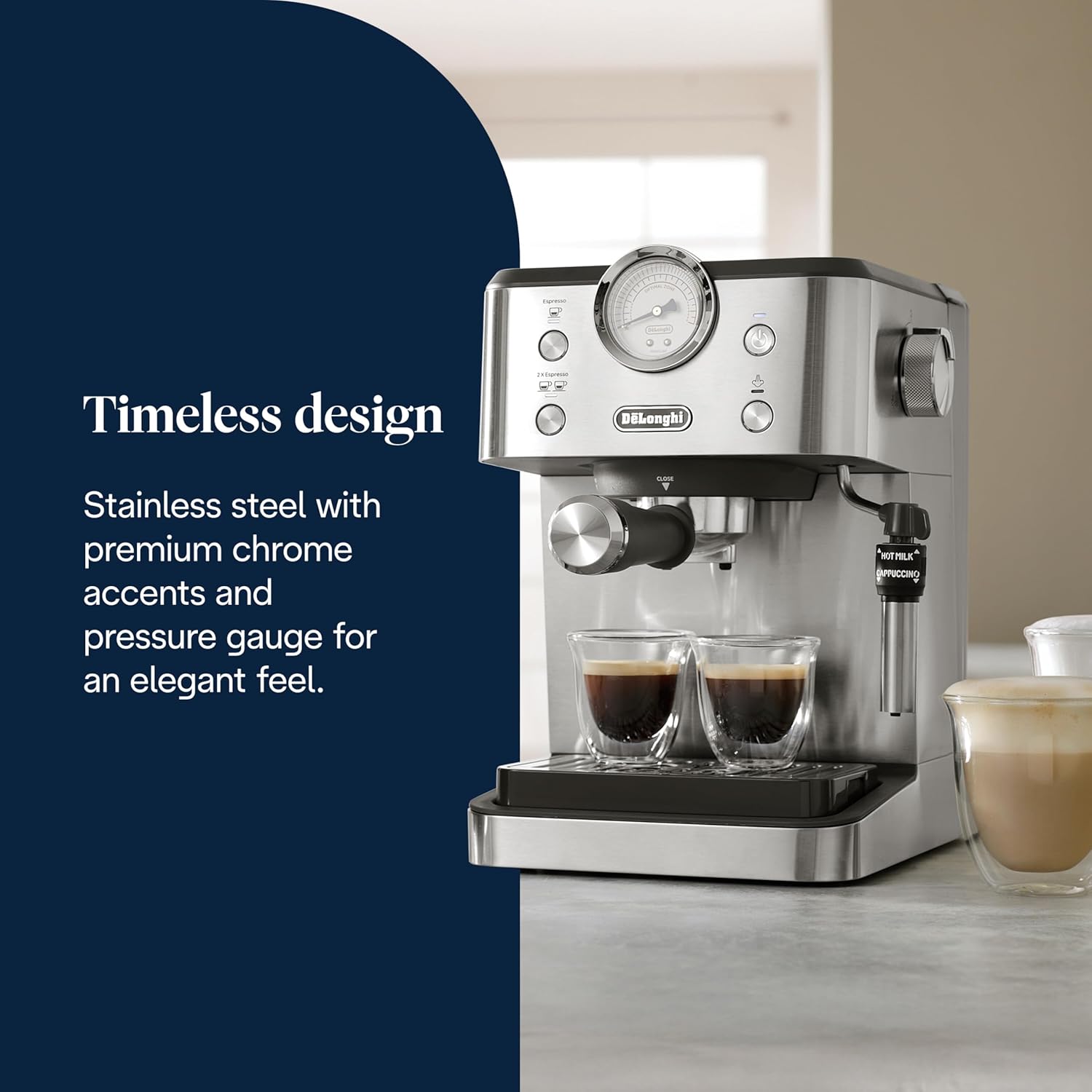 De'Longhi EM450.M Linea Classic Siebträger-Espressomaschine