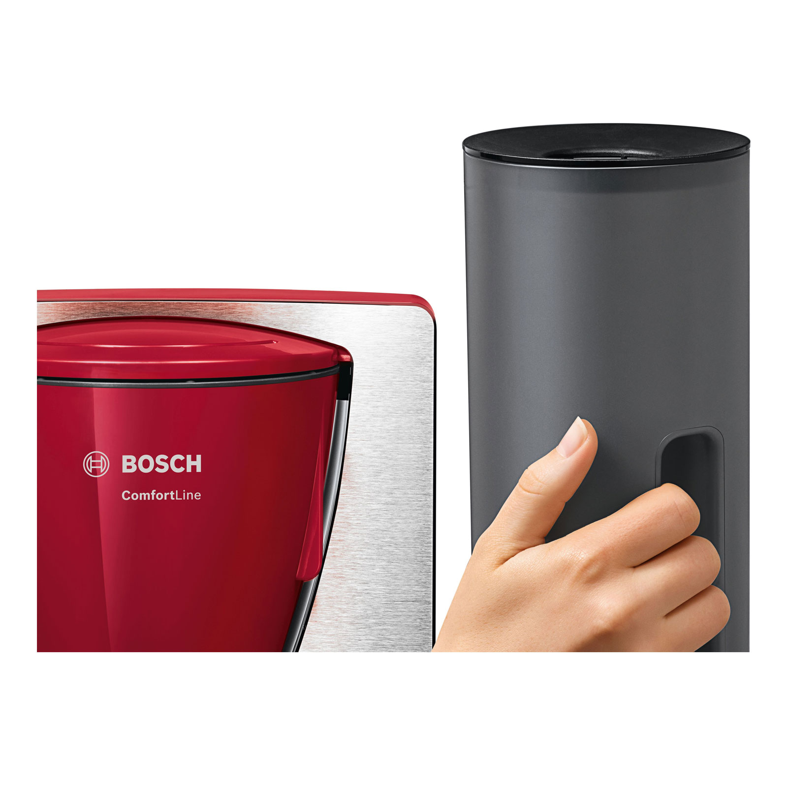 Bosch TKA6A684 Kaffeemaschine Thermo Edelstahl/rot