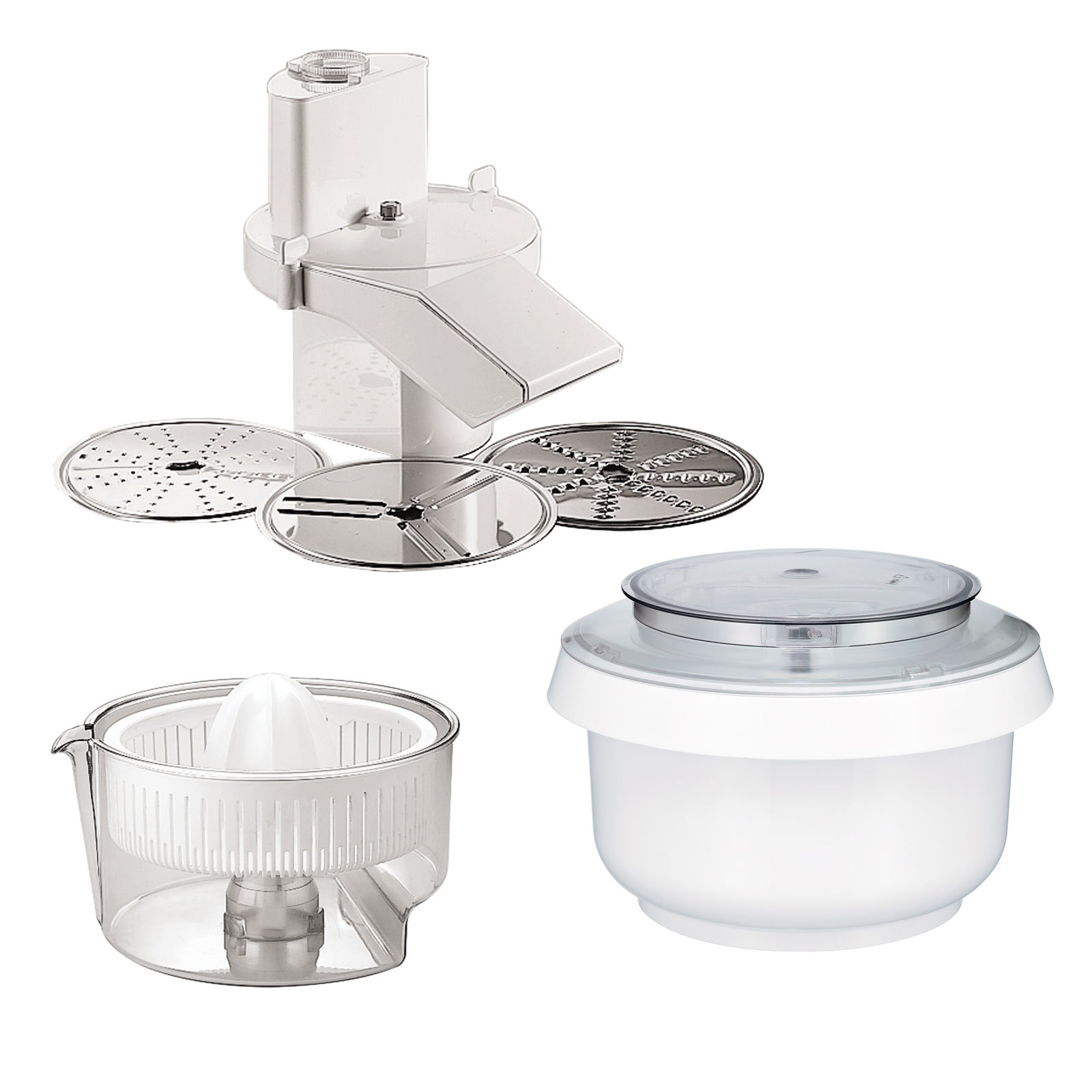 Bosch Küchenmaschinen Zubehör Set MUZ6DS3 + MUZ6KR4 + MUZ6ZZP1