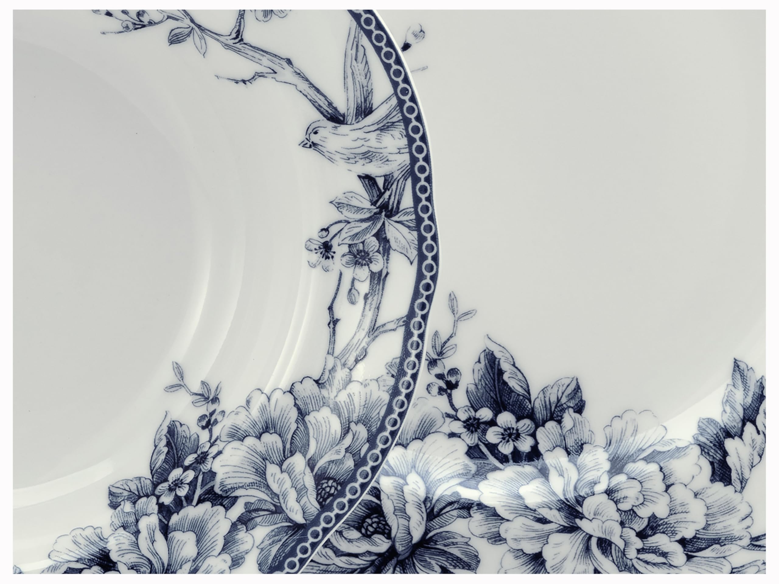CreaTable, 24772, Serie Adelaide Blau, 20-teiliges Geschirrset für 4 Personen