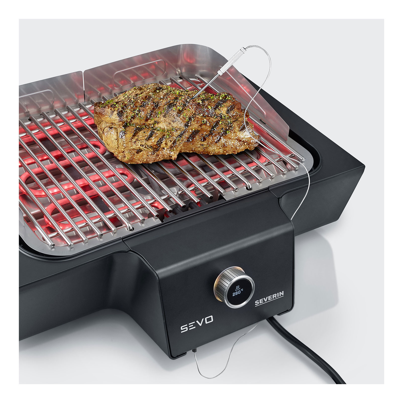 Severin PG 8107 Sevo GTS Standgrill schwarz / silber