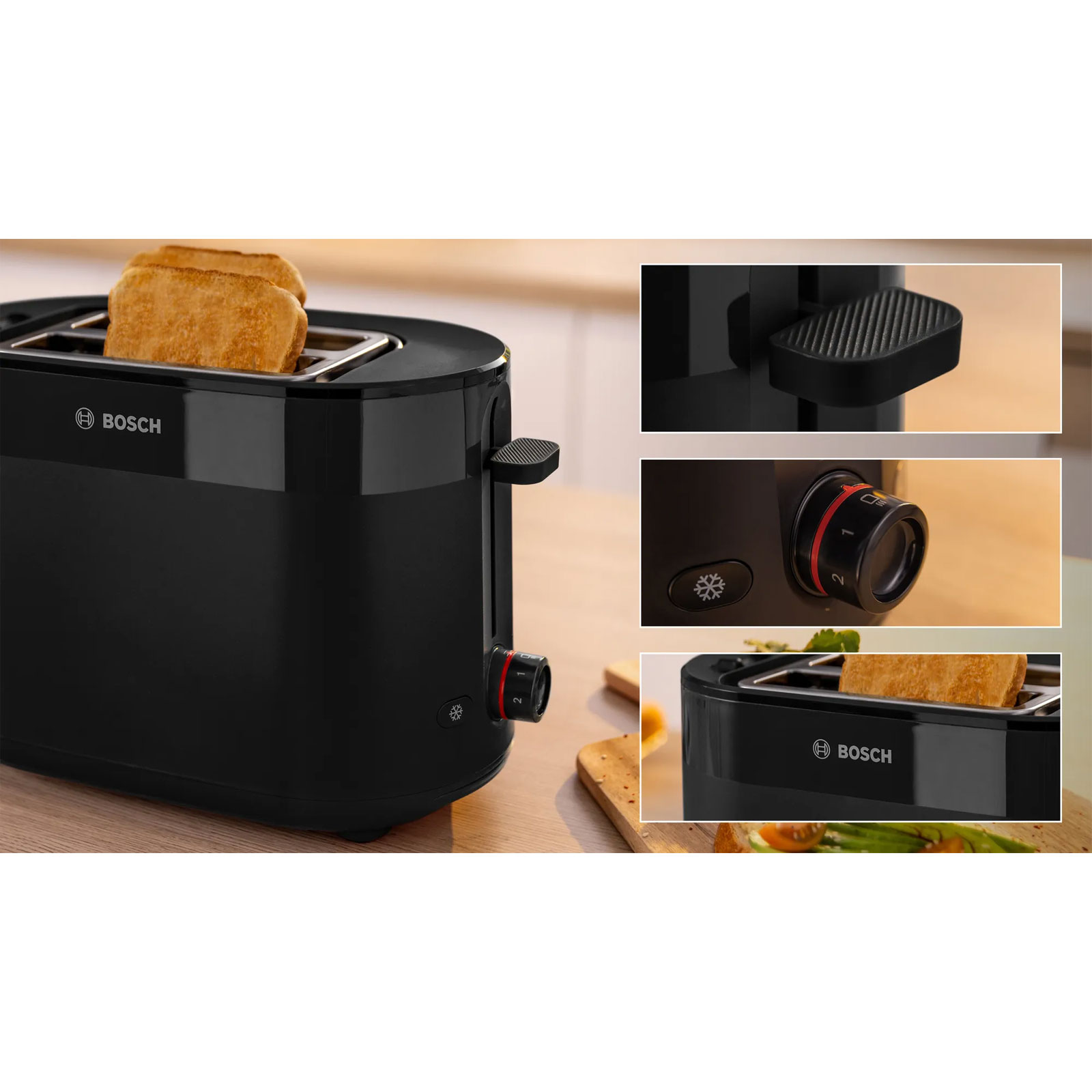 Bosch TAT2M123 Toaster Kompakt MyMoment 2 Scheiben 950 Watt