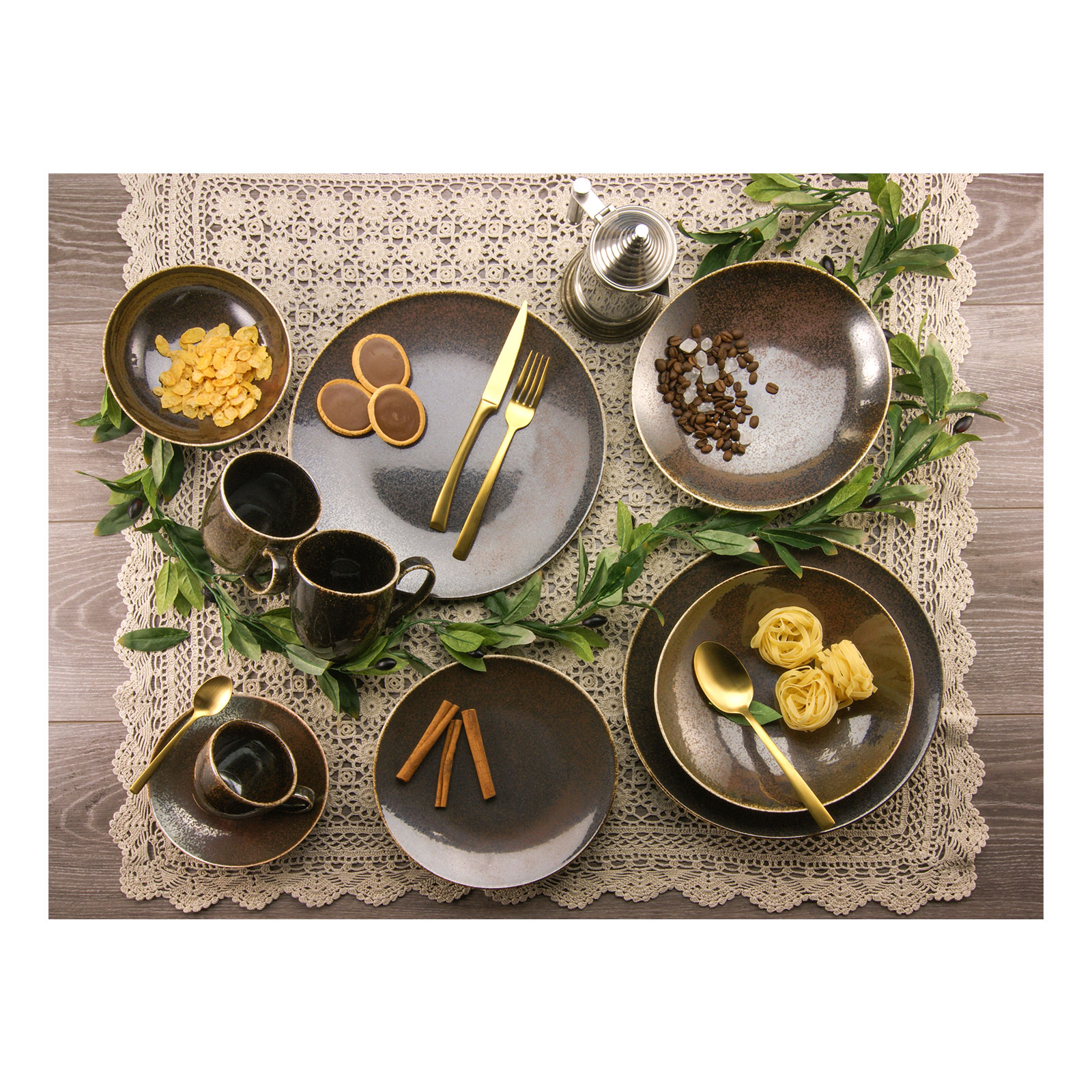 CreaTable 22618 Serie SHINY Geschirrset Kombiservice 20 teilig