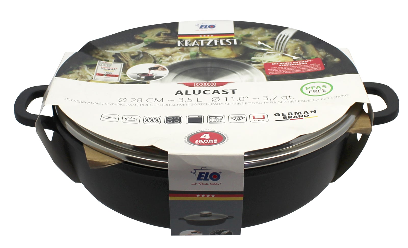 ELO Alucast Servierpfanne rund m. D. 28 cm ELODUR Select
