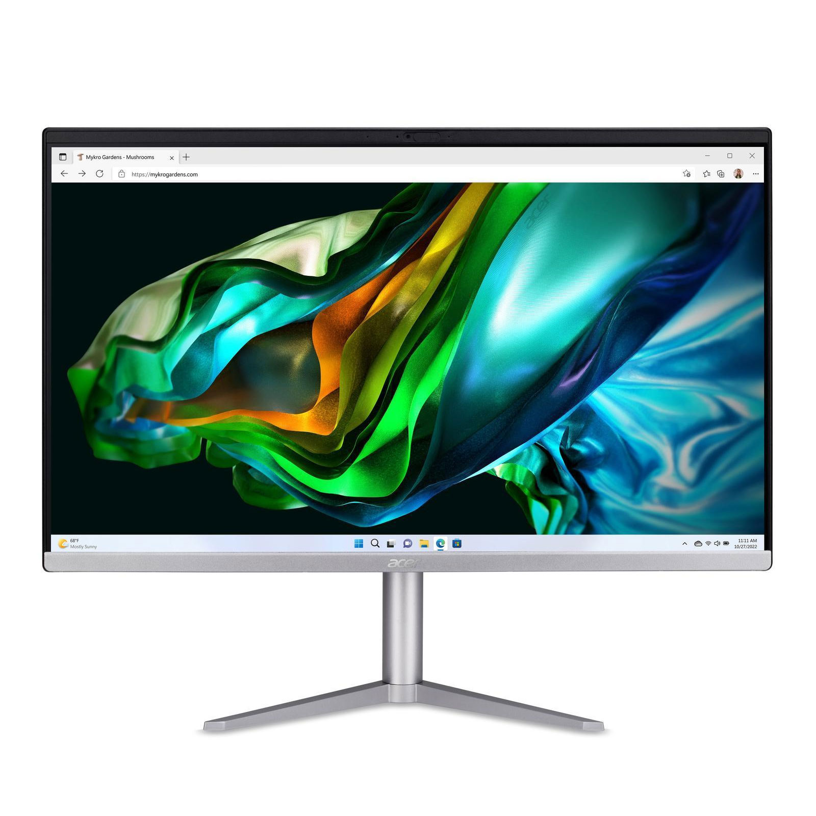 ACER All-in-One PC Aspire (C24-1300), Silber, 23,8 Zoll, Full HD, AMD Ryzen 5 7500, 16 GB, 512 GB M.2 SSD