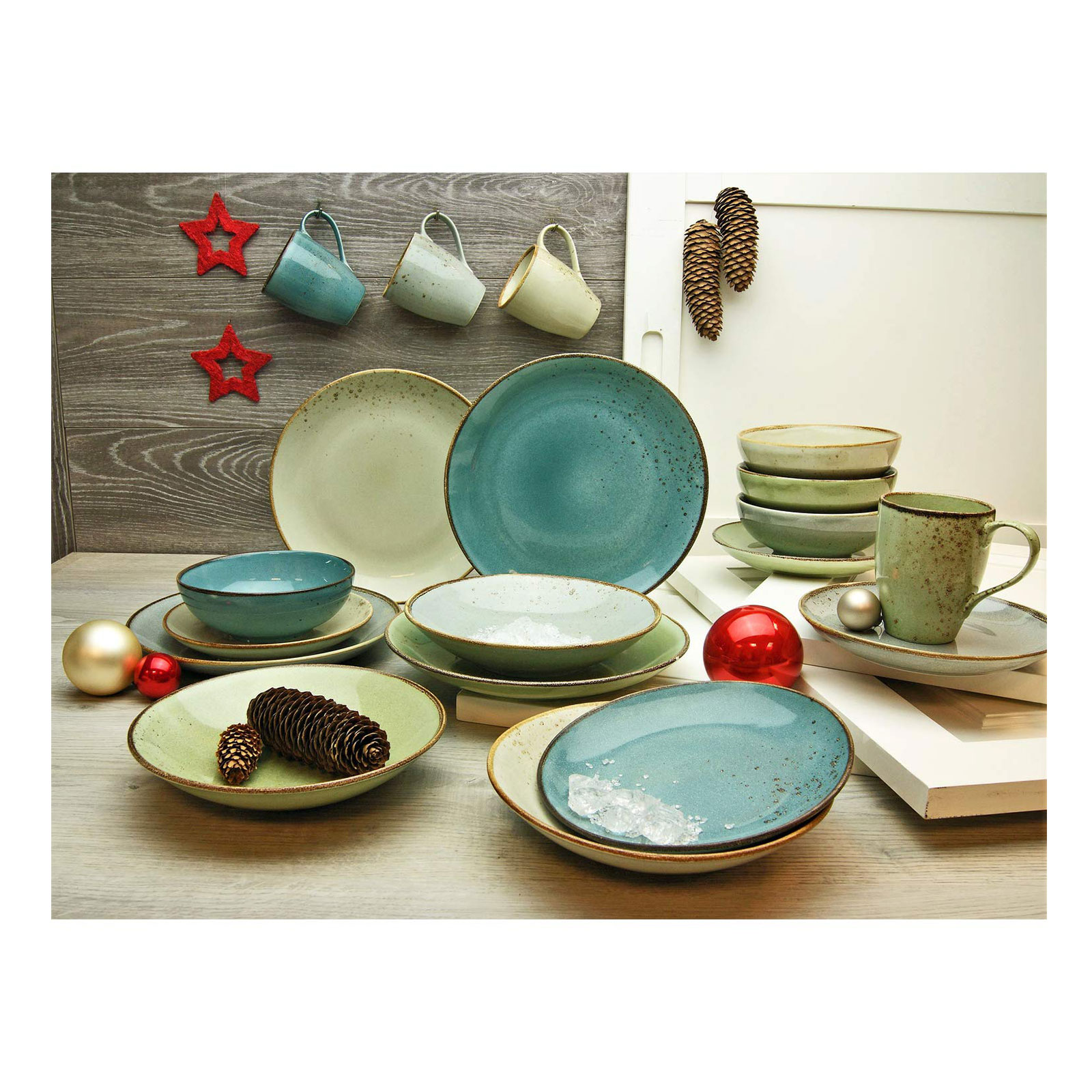 CreaTable, 20963, Serie NATURE COLLECTION, Geschirrset, Teller Set 12 teilig CreaTable, 20963, Serie NATURE COLLECTION, Geschirrset, Teller Set 12 teilig