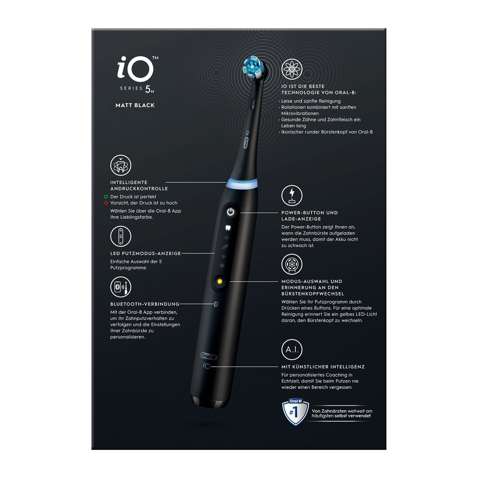 Oral-B iO 5 Black Zahnbürste Oral-B iO 5 Black Zahnbürste