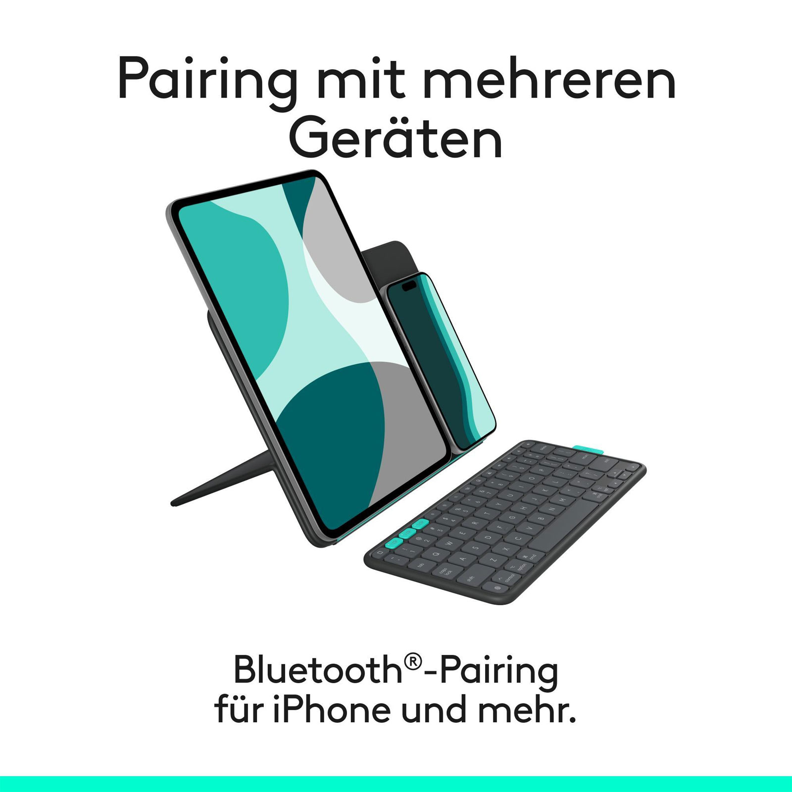 Logitech Folio Touch, graphite, für iPad Pro &; iPad Air 11 Zoll Tablet-Tastatur