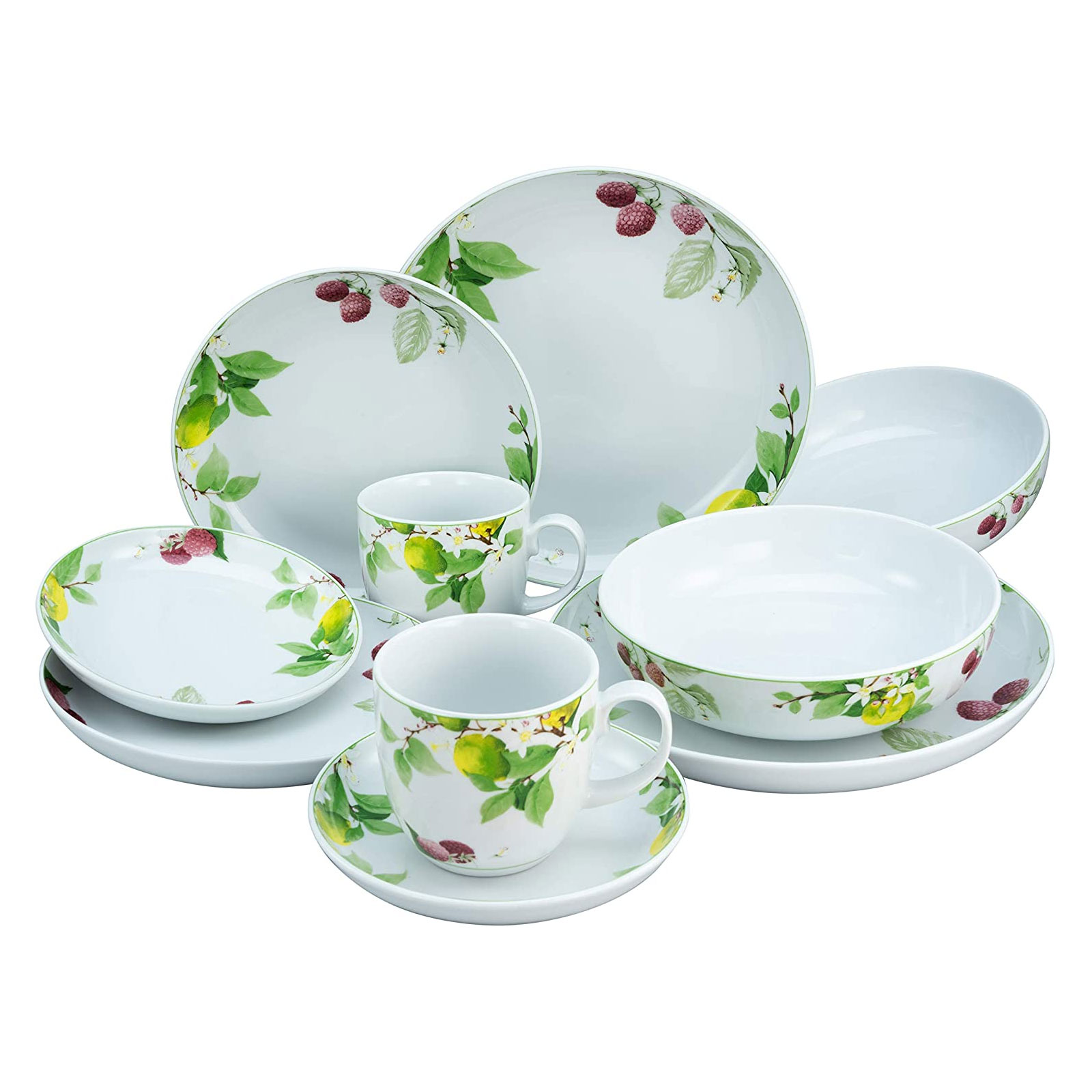 CreaTable, 22544, Serie Allround - ROYAL ORCHARD, Geschirrset, Kombiservice 10 teilig