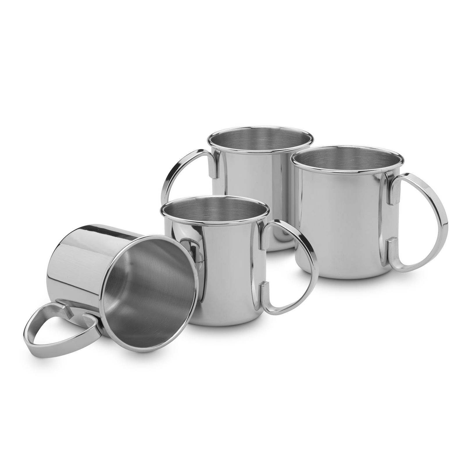 ECHTWERK Moscow Mule Becher Set 4tlg aus Edelstahl, 480 ml, 