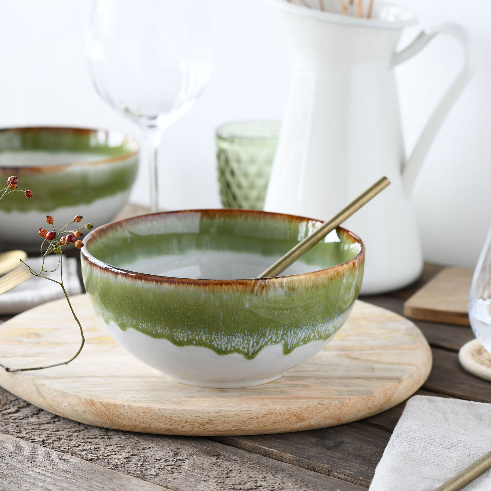 CreaTable Cascade 21685 Buddha Bowl Set, 4-teilig