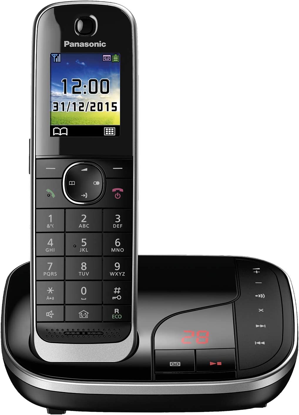 Panasonic KX-TGJ 320 GW schwarz Schnurloses-Telefon mit Anrufbeantworter