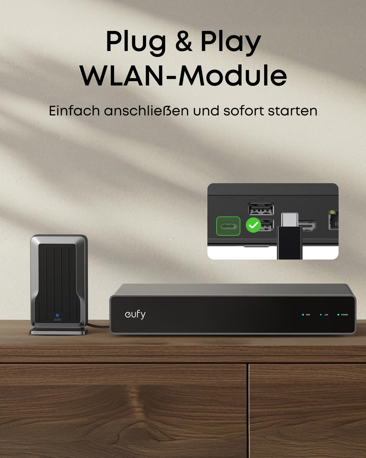 eufy WLAN‑Modul (T8709) – Dual‑Band Adapter für NVR‑PoE‑Security Systeme