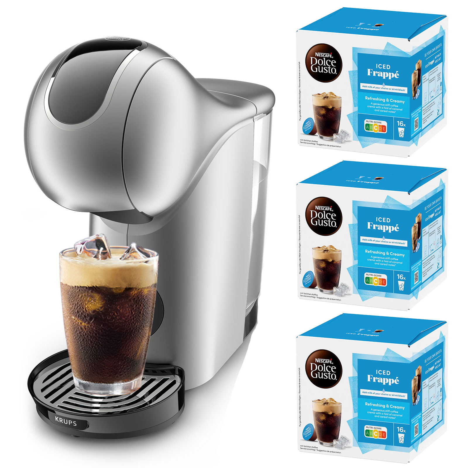 Krups KP440E.20 Dolce Gusto Genio S Kapselmaschine inkl.3x NESCAFÉ Dolce Gusto Iced Frappe