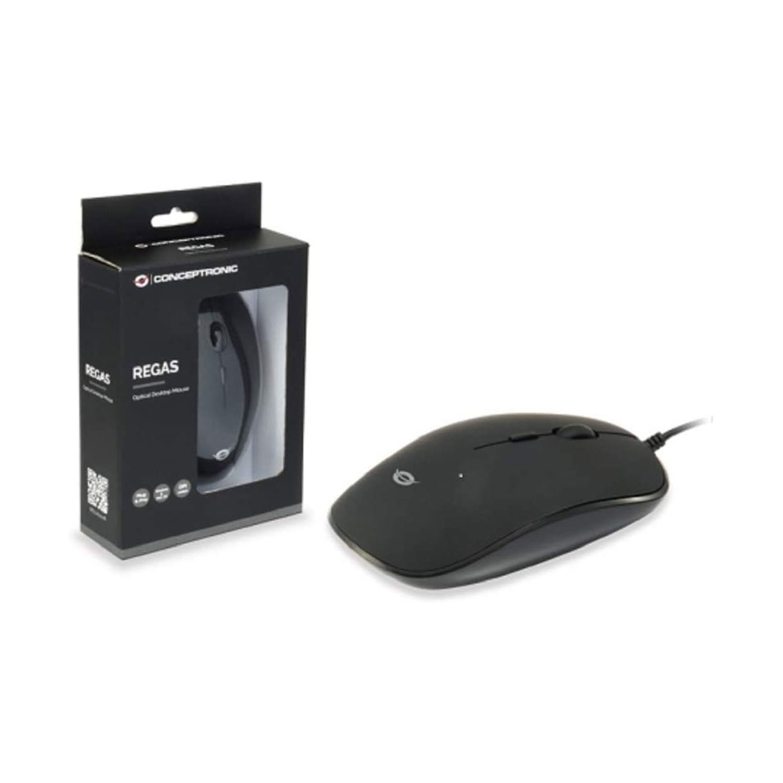 Conceptronic REGAS01B Optical Desktop Mouse, schwarz Conceptronic REGAS01B Optical Desktop Mouse, schwarz