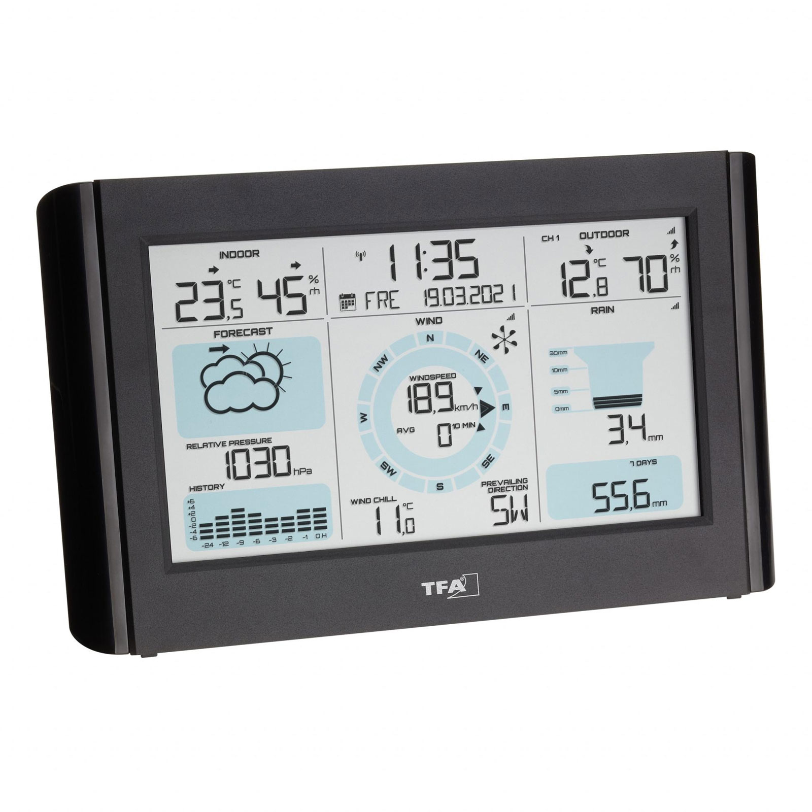 TFA Dostmann 35.1161.01 WEATHER PRO Wetterstation