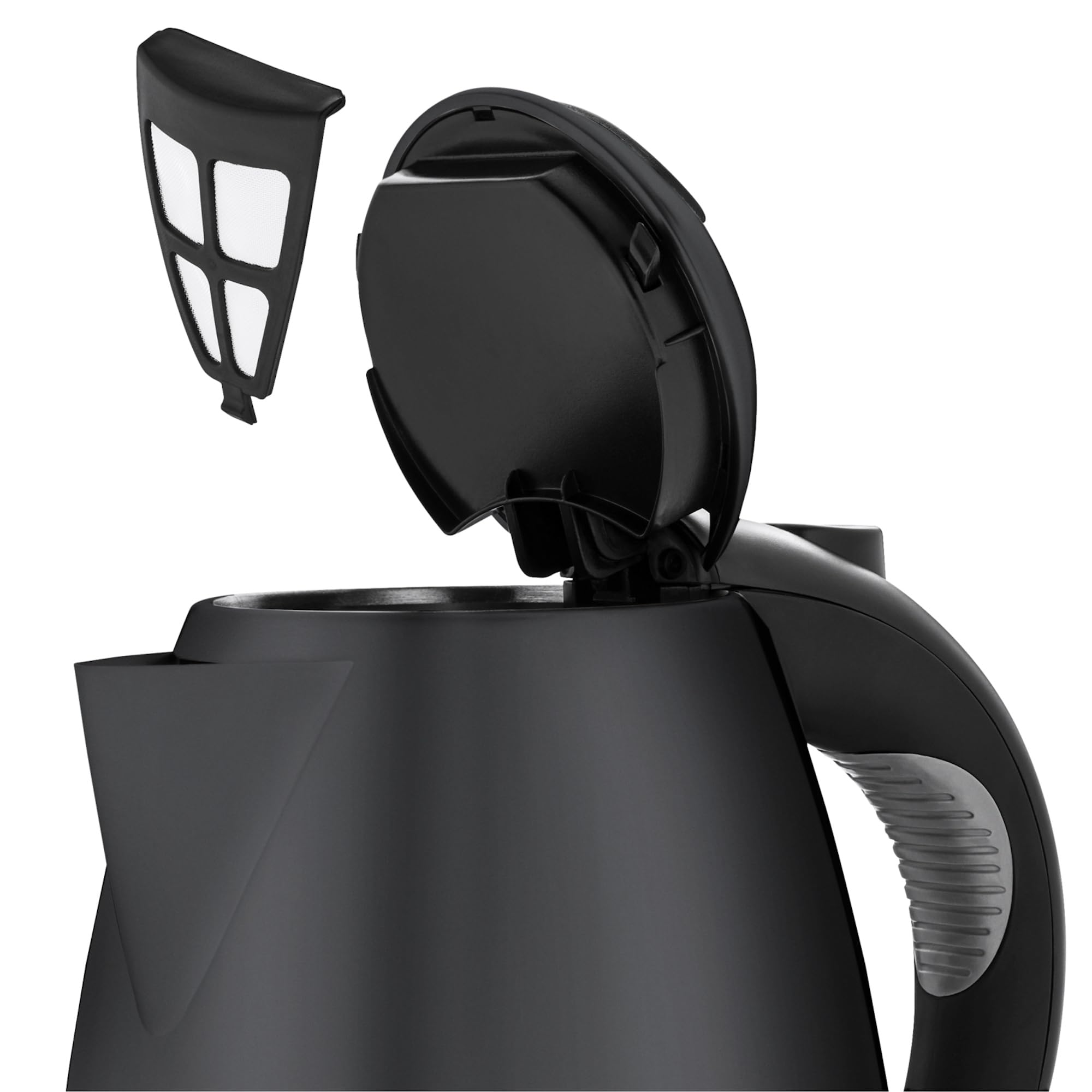 WMF Stelio Wasserkocher 1,7l, elektrischer Wasserkocher mit Kalkfilter Edelstahl