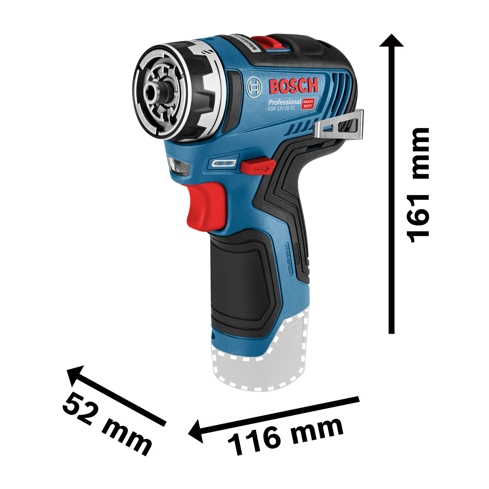 Bosch Professional 12V System Akku-Bohrschrauber GSR 12V-35 FC