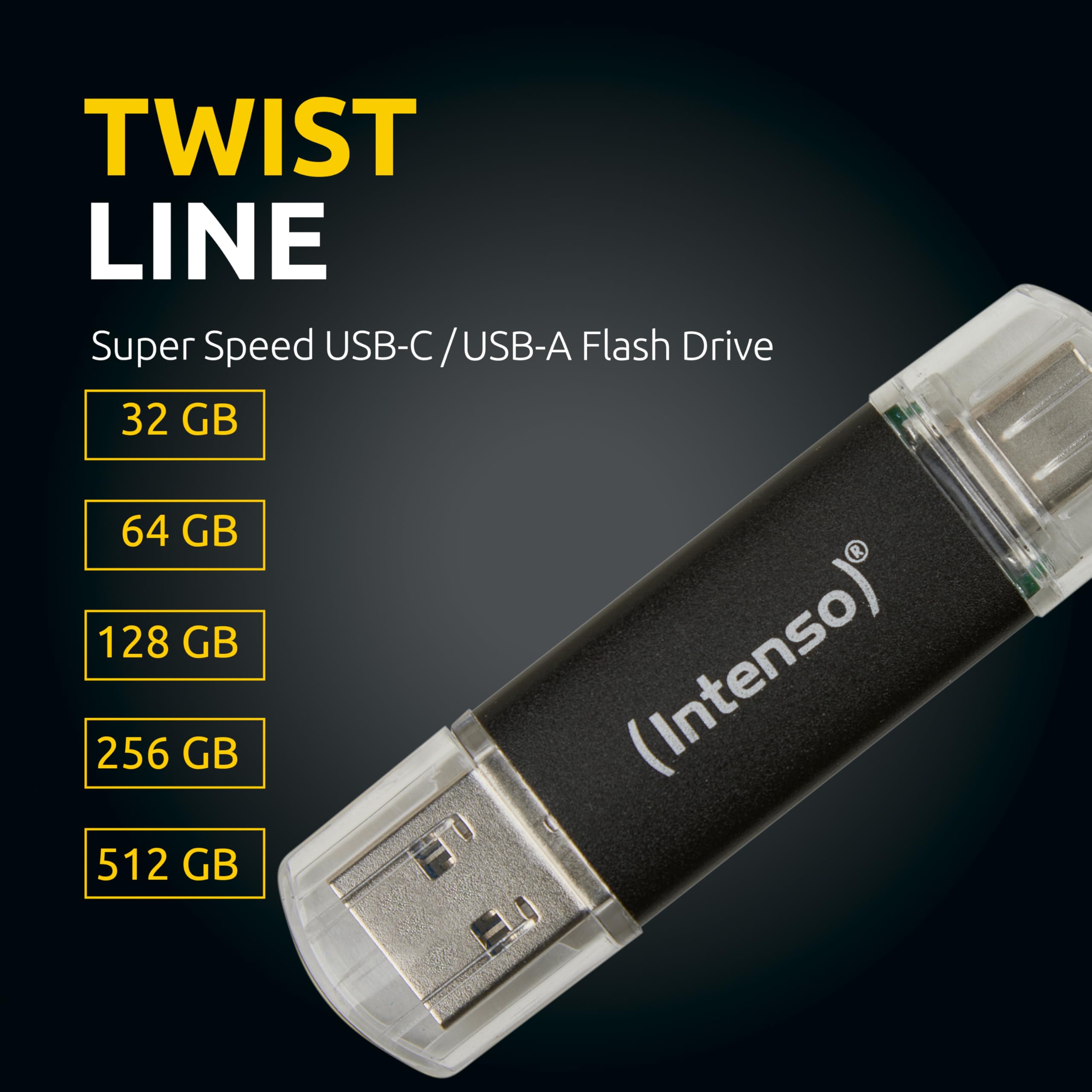 Intenso Twist Line 256 GB, Dual USB-Stick 3.2 Gen