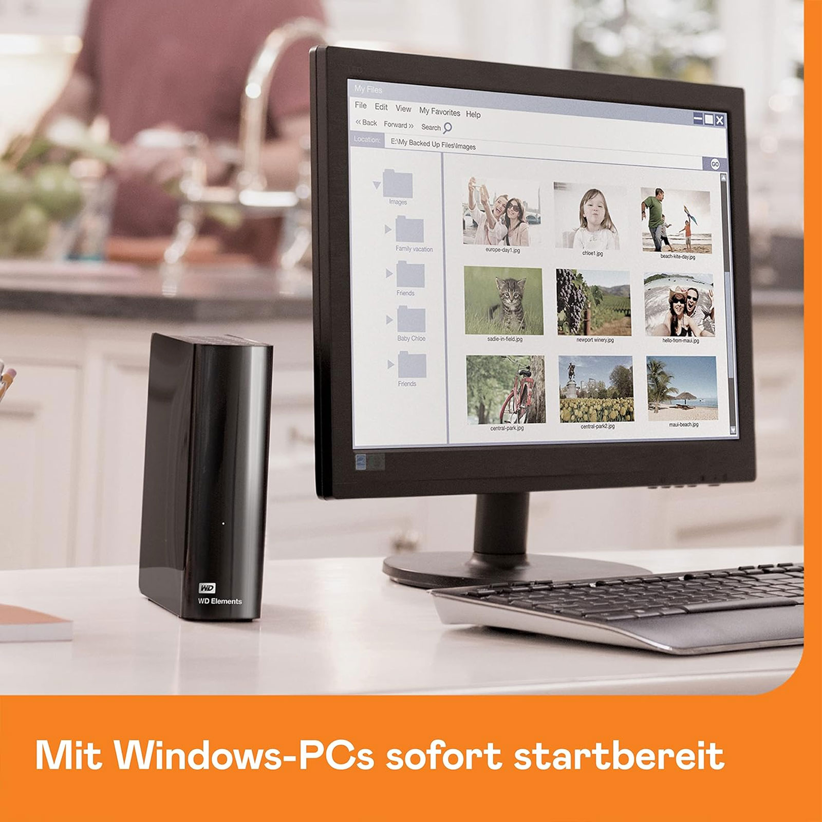 WD (Western Digital) Elements Desktop 14 TB schwarz Externe HDD-Festplatte